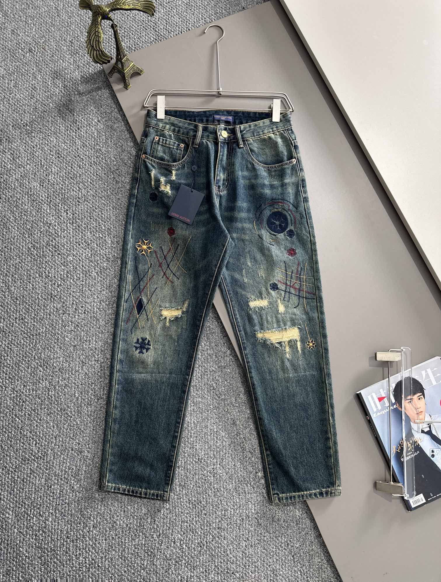 25SS秋冬パンツ ルイヴィトン デニム ジーンズ