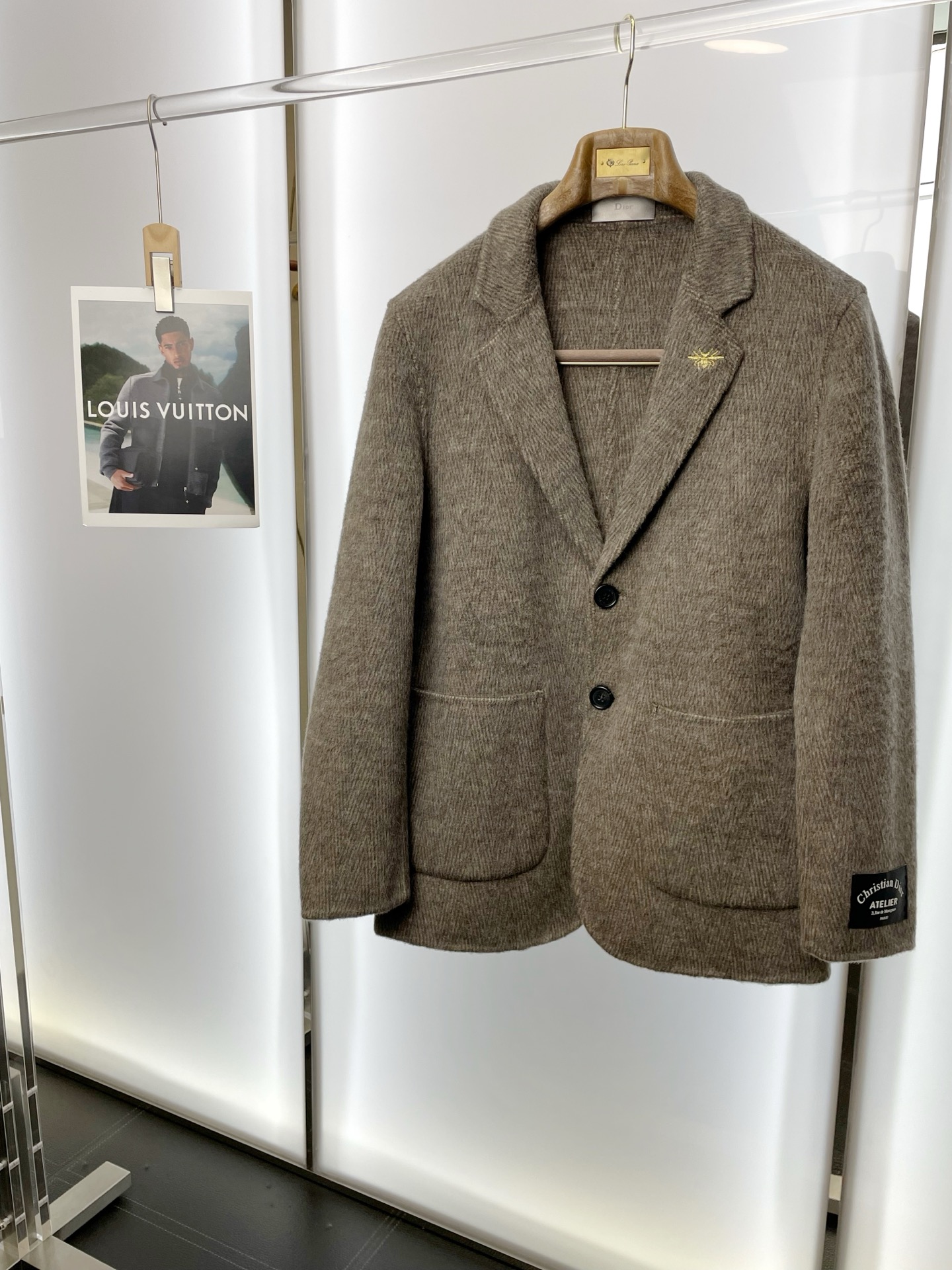 秋冬暖かい服 クリスチャンディオール ブレザー ウールコート