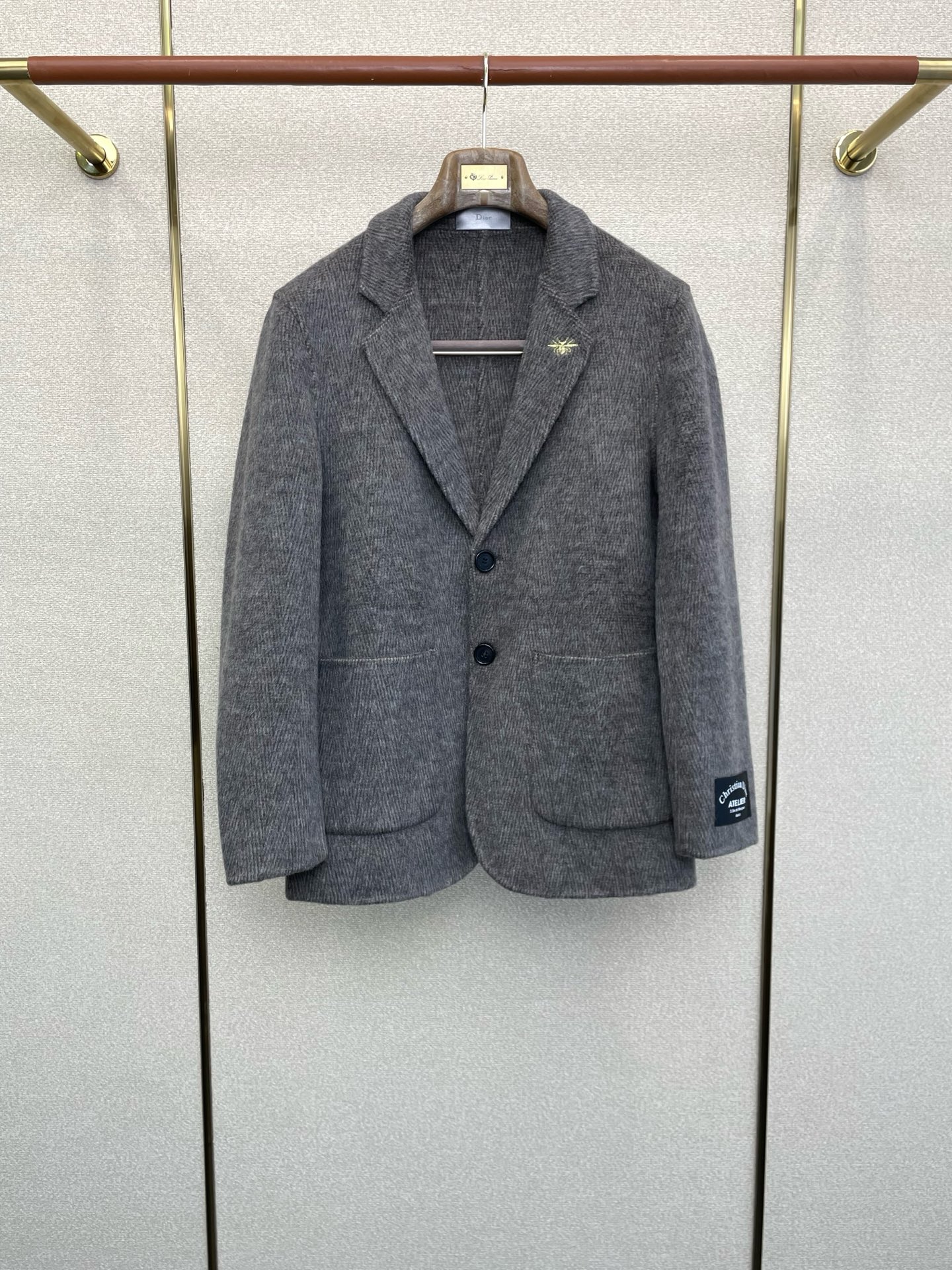 秋冬暖かい服 クリスチャンディオール ブレザー ウールコート