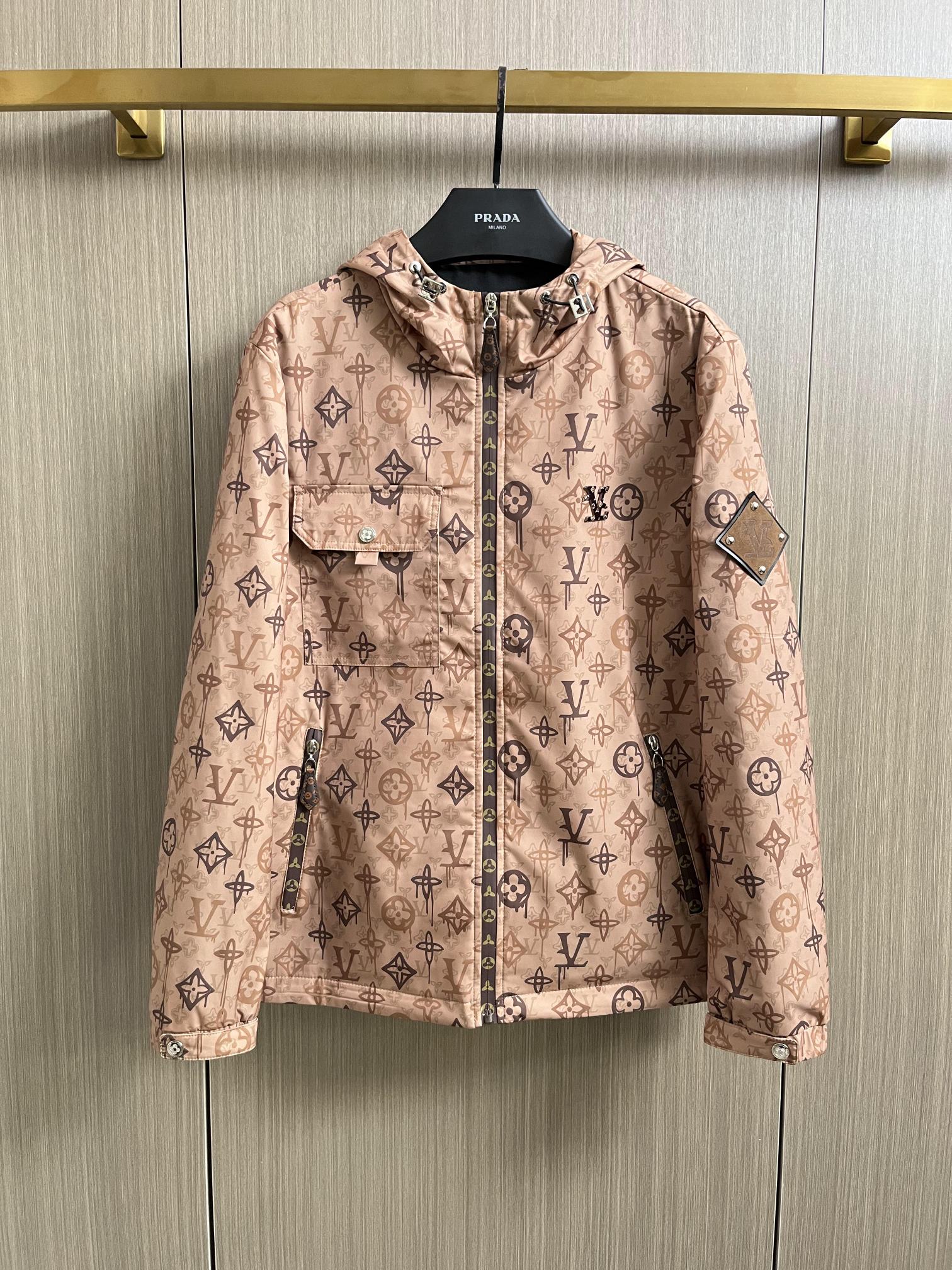 秋冬暖かい服 ルイヴィトン 綿入れ ジャケット アウター