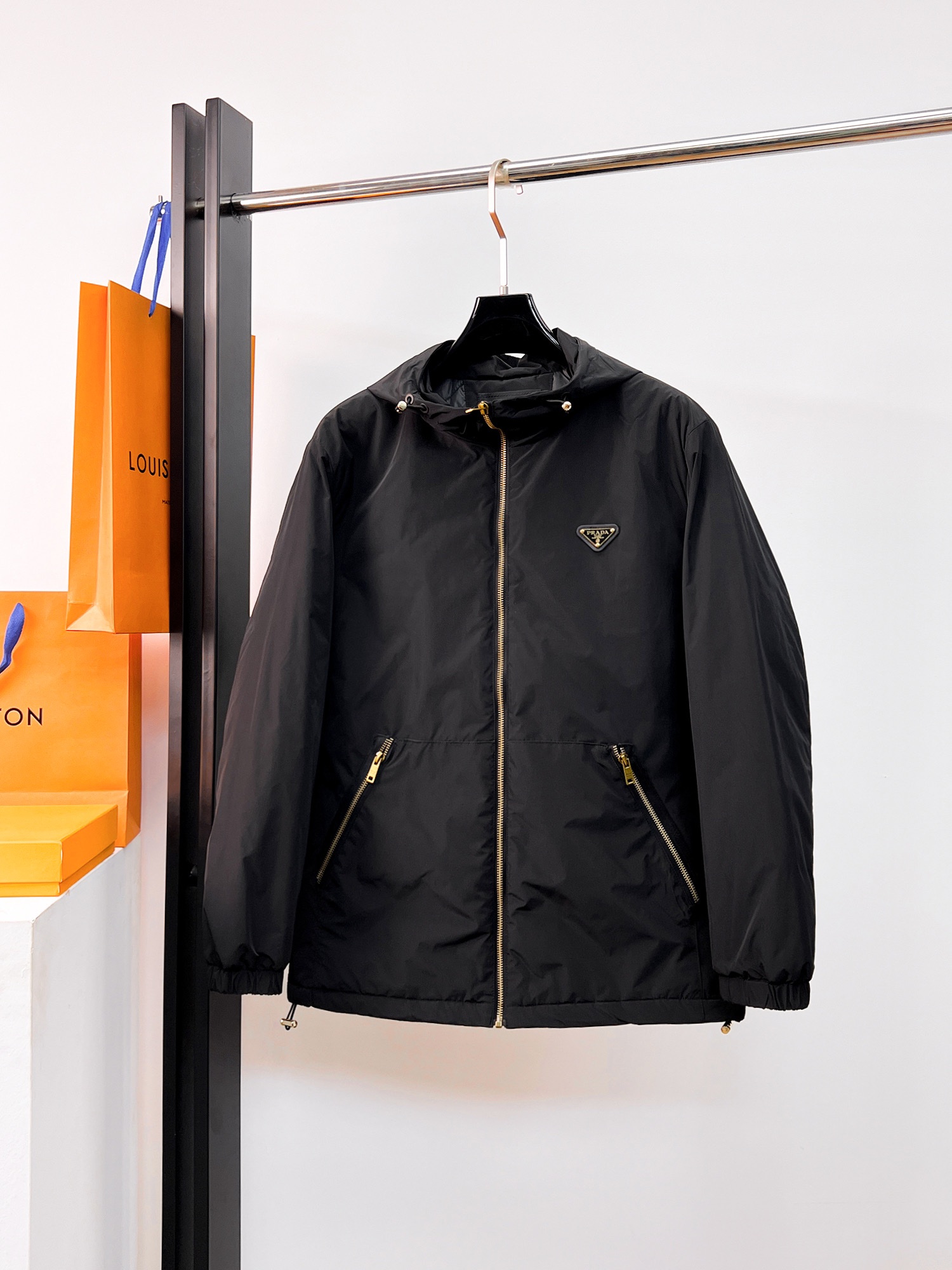 秋冬暖か服 プラダ 綿入りジャケットアウター メンズ