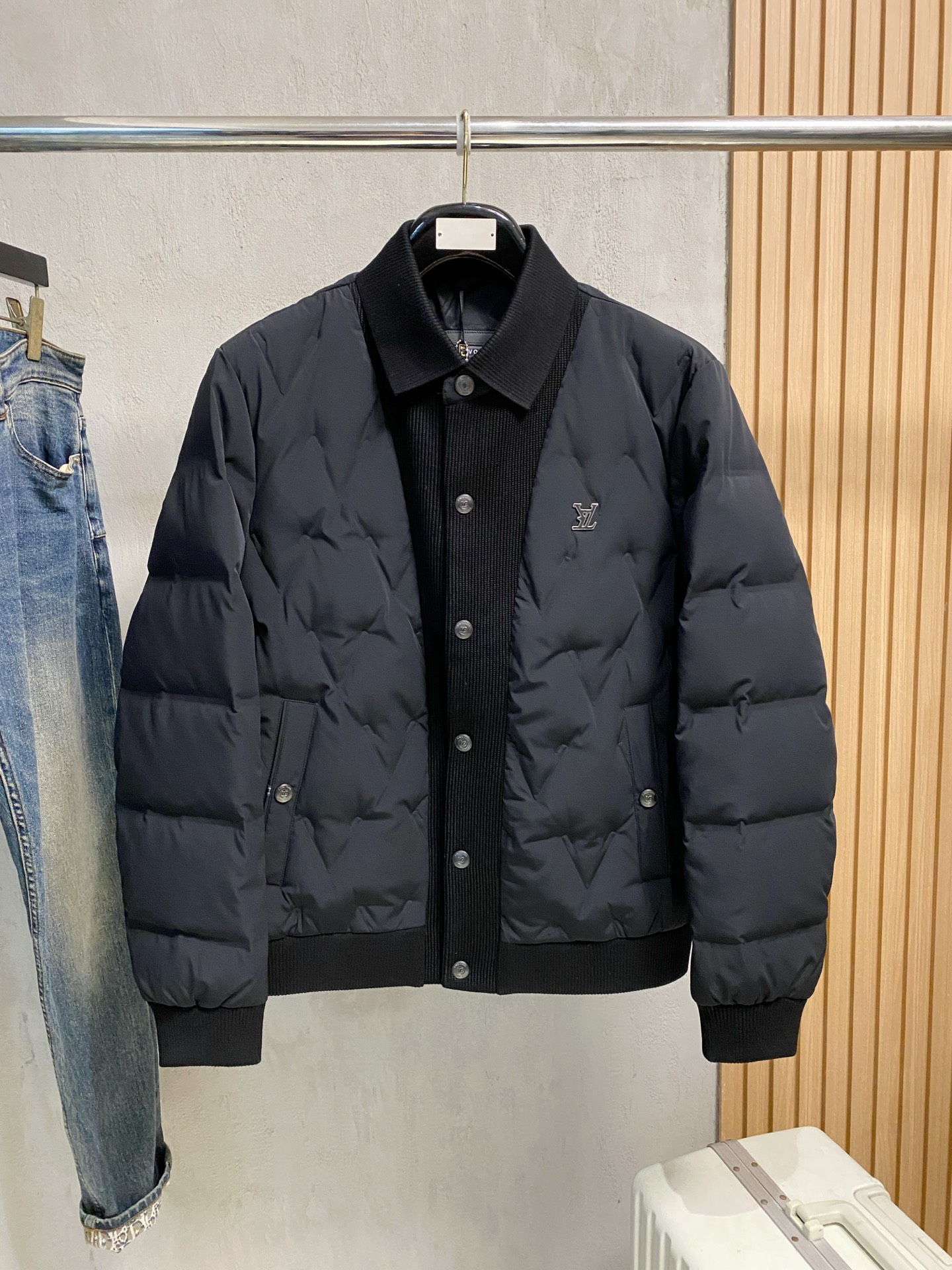 秋冬暖か服 ルイヴィトン ダウンジャケット アウター メンズ