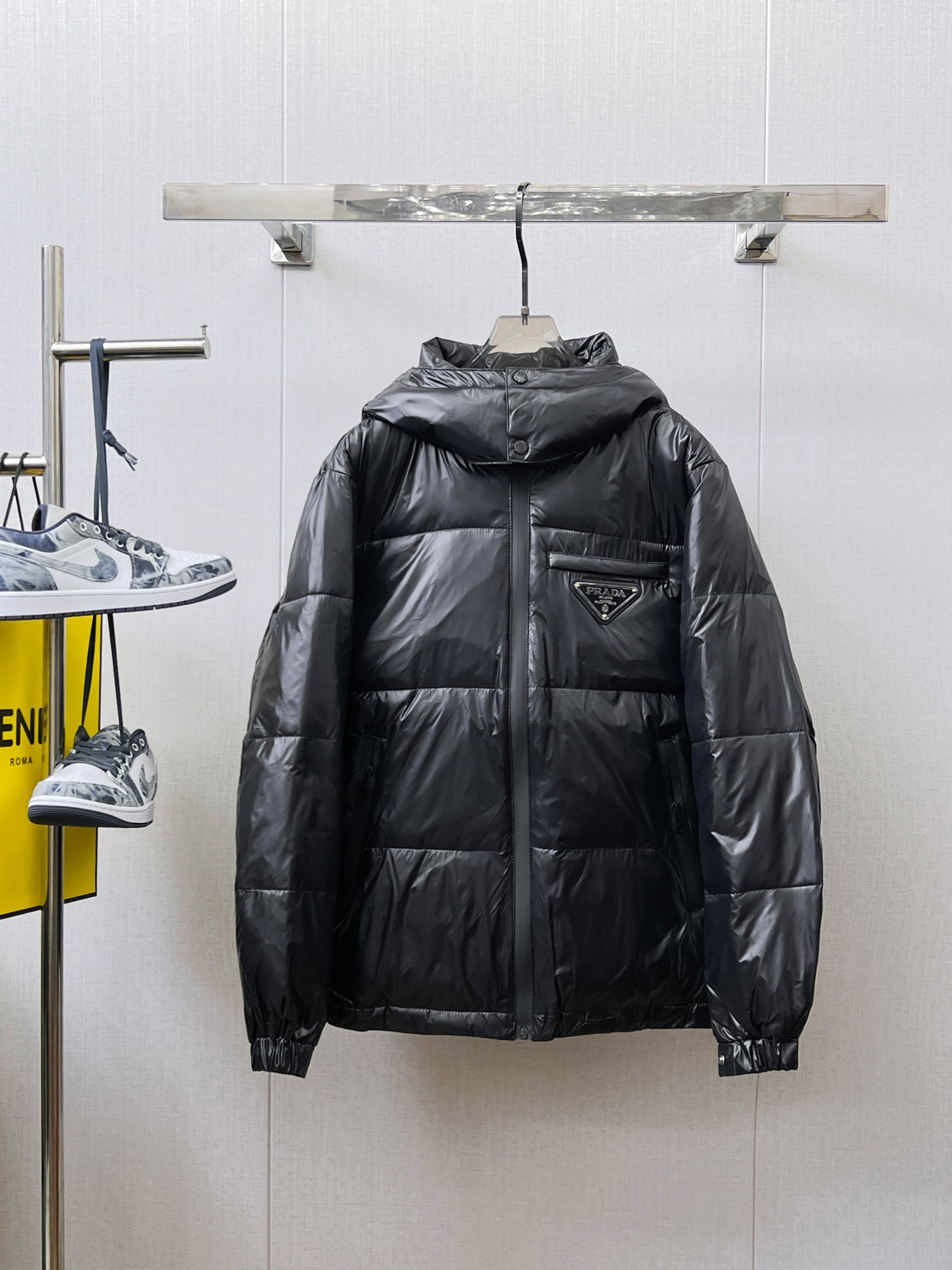秋冬暖か服 プラダ 綿入りジャケット アウター メンズ