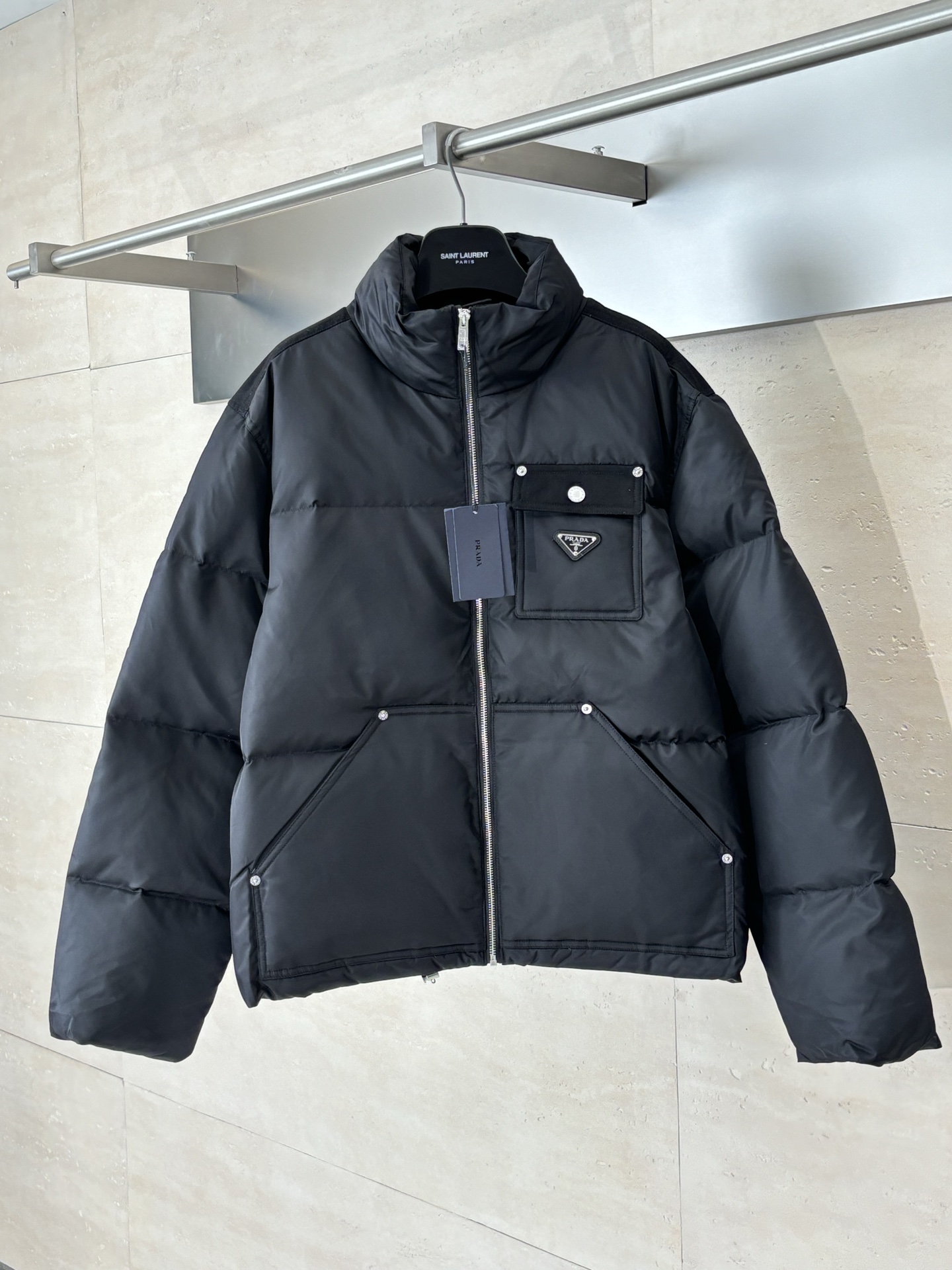 秋冬暖か服 プラダ 綿入りジャケット アウター  メンズ