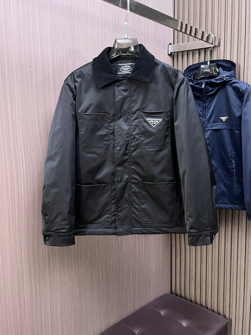 秋冬暖か服 プラダ 綿入りジャケット アウター  メンズ