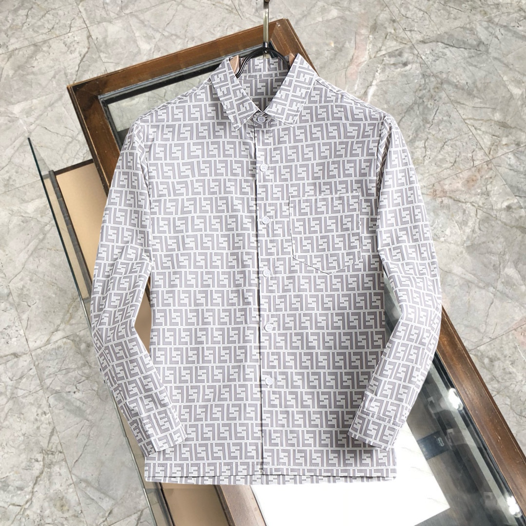 秋冬暖かい服 フェンディ ワイシャツ トップス