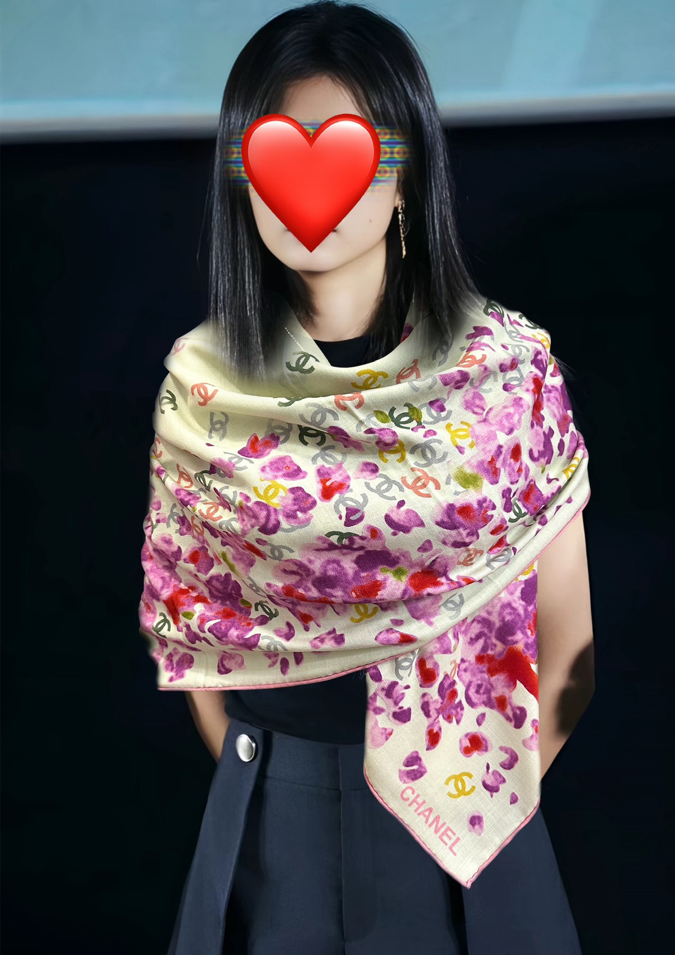 2025秋冬人気muffler シャネル マフラー 防寒 大判 ストール