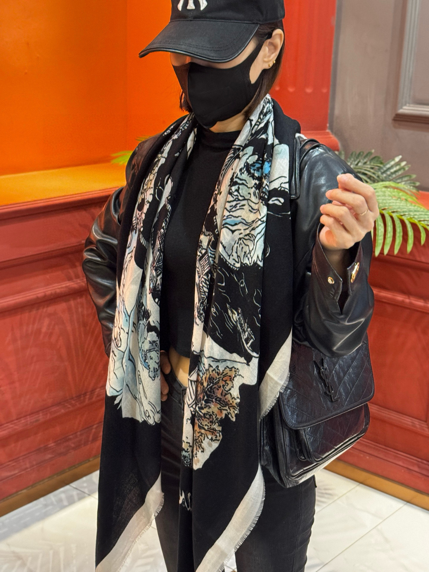 2025秋冬muffler シャネル マフラー 防寒 大判 ストール