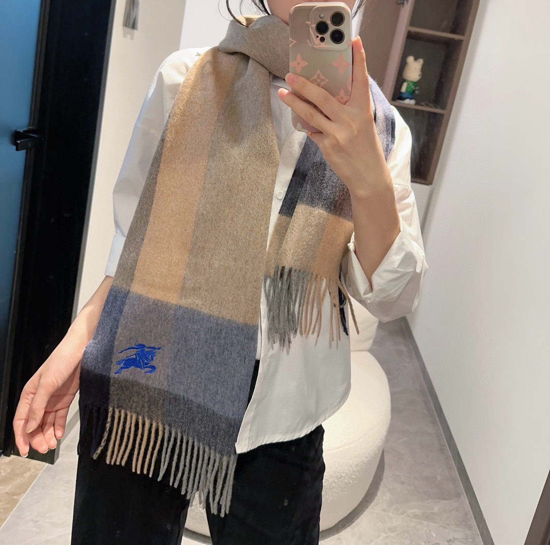 2025秋冬muffler バーバリー マフラー 防寒 大判 ストール