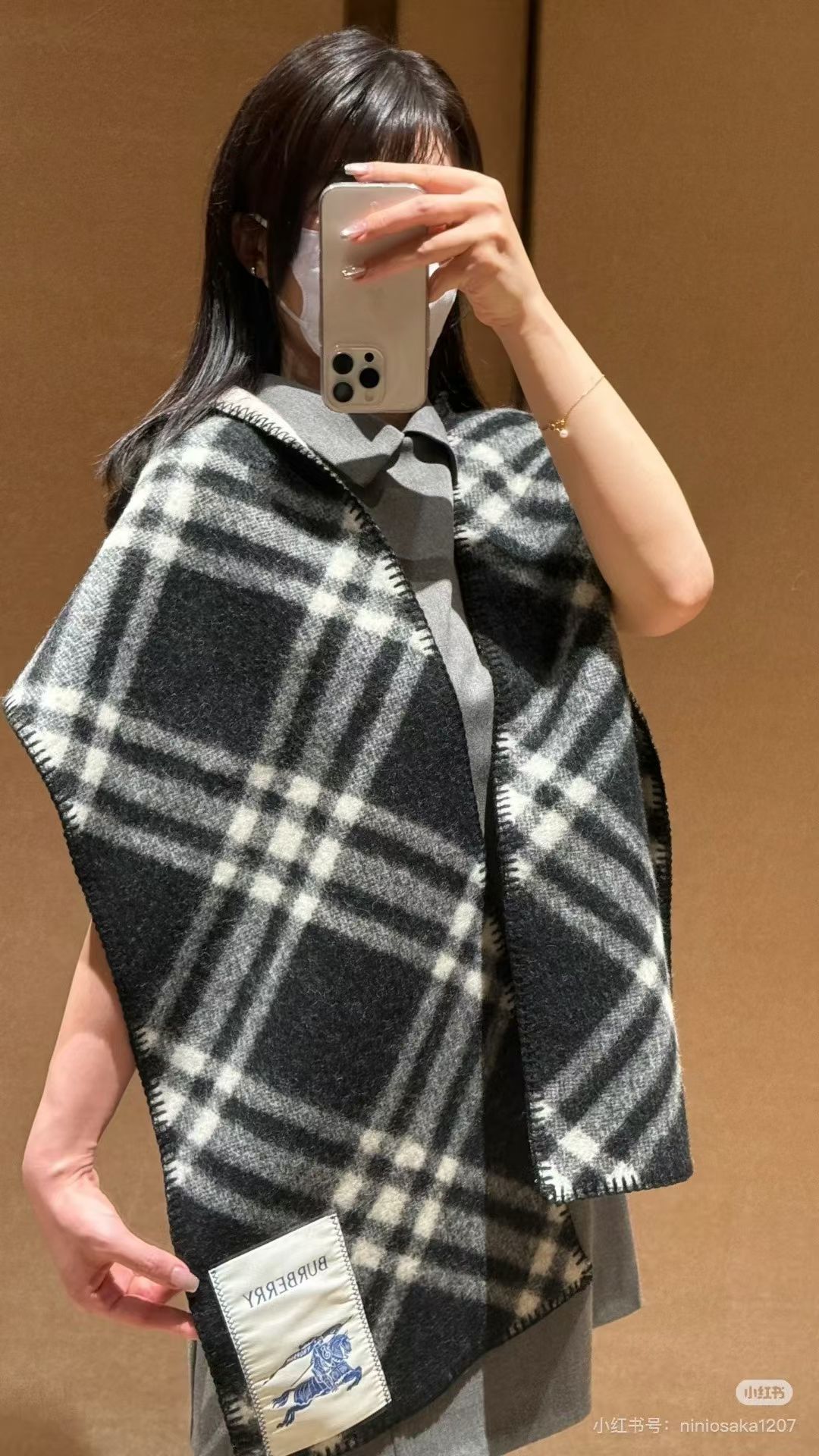 2025秋冬muffler バーバリー マフラー 防寒 大判 ストール