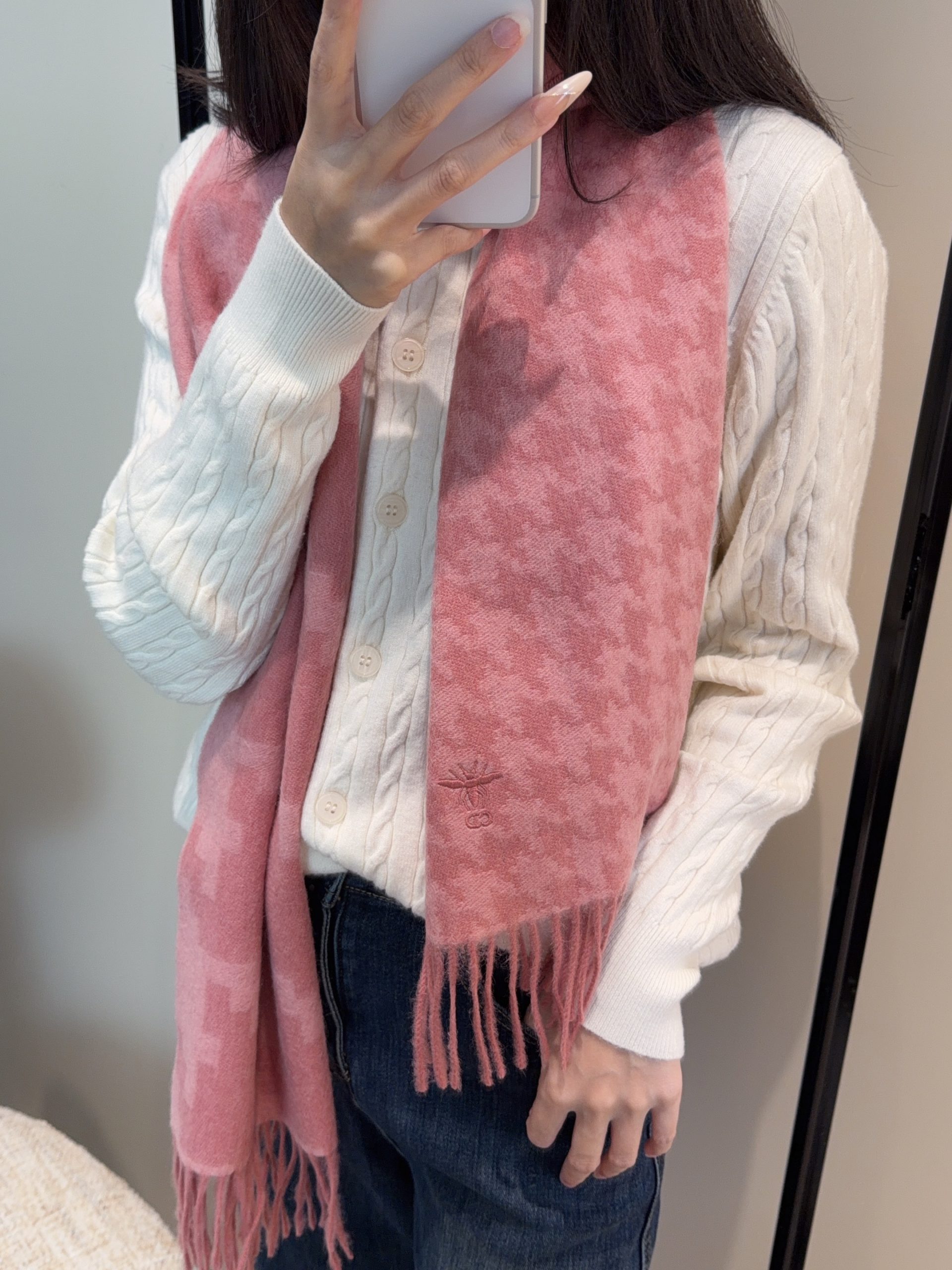 2025秋冬muffler クリスチャンディオール マフラー 防寒 大判 ストール