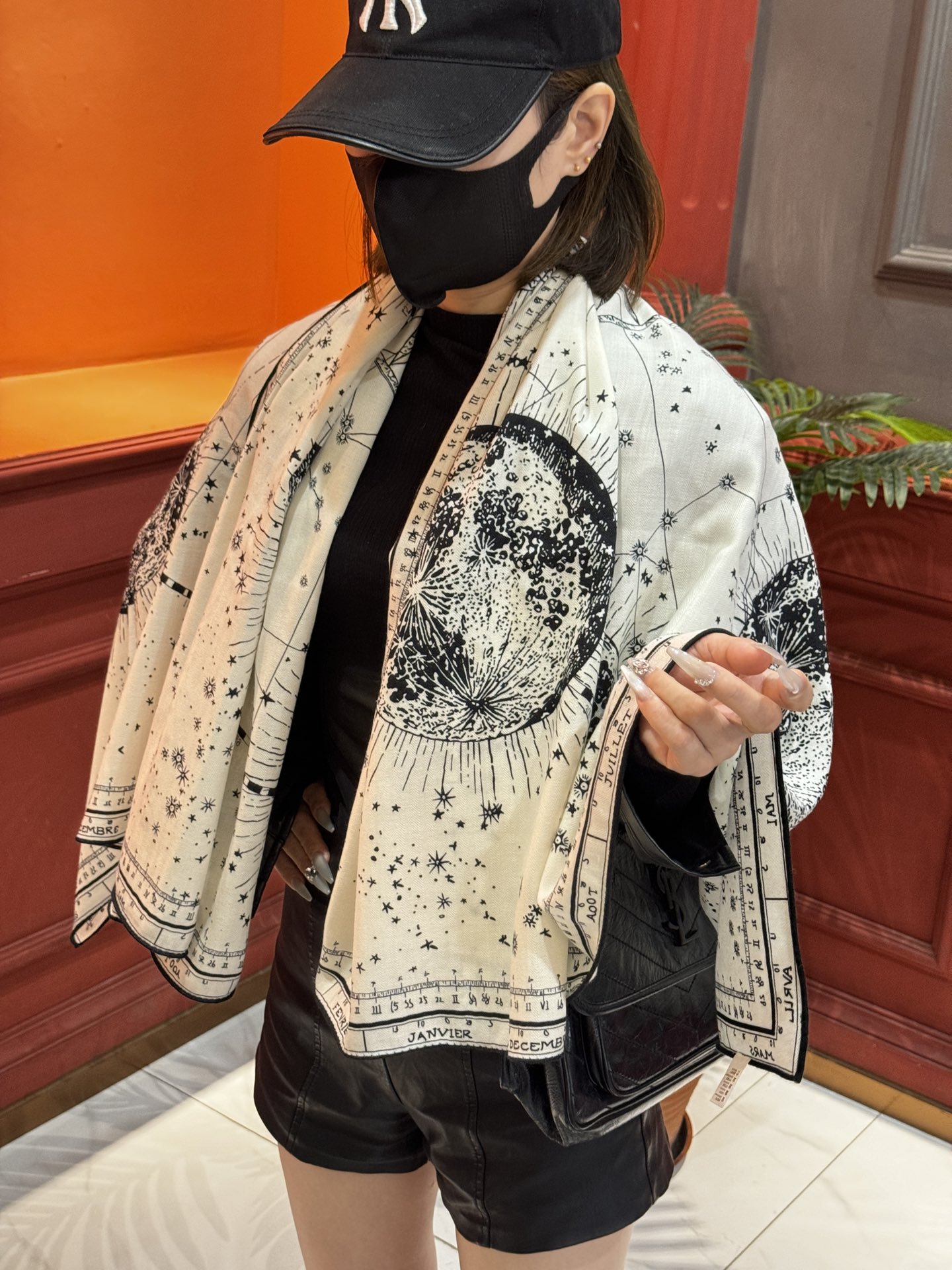 2025秋冬muffler クリスチャンディオール マフラー 防寒 大判 ストール