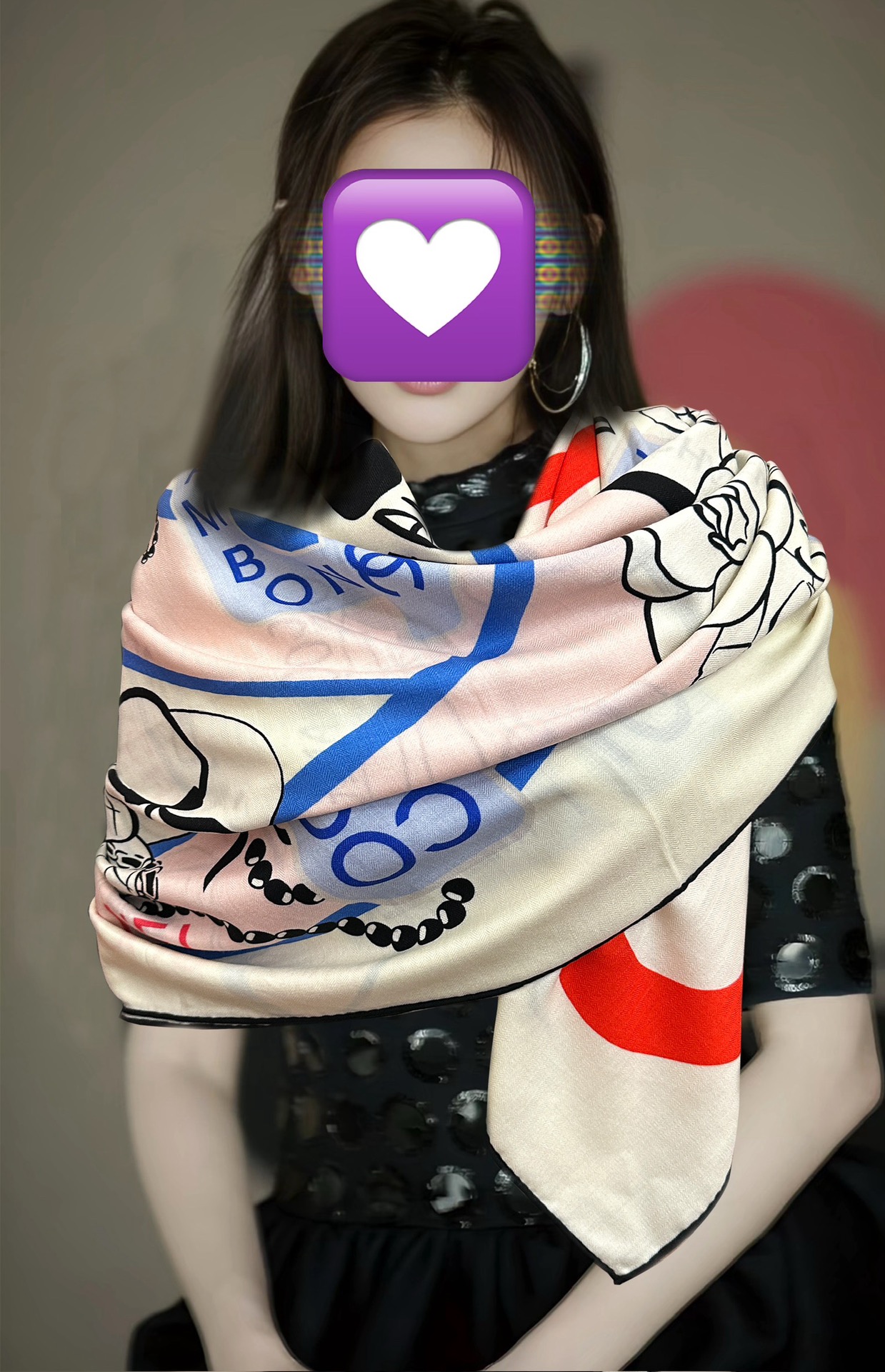 2025秋冬人気muffler シャネル マフラー 防寒 大判 ストール