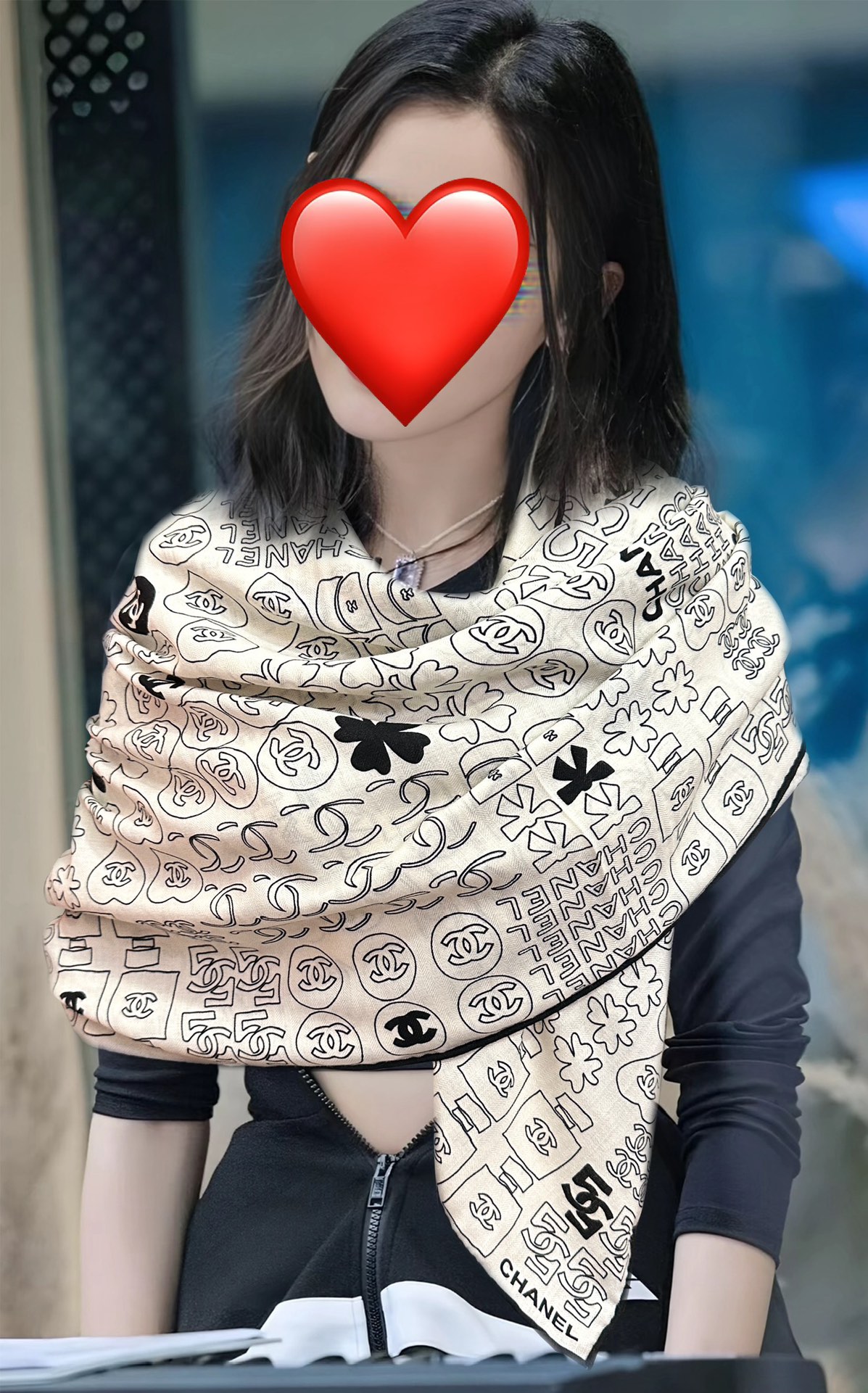 2025秋冬人気muffler シャネル マフラー 防寒 大判 ストール