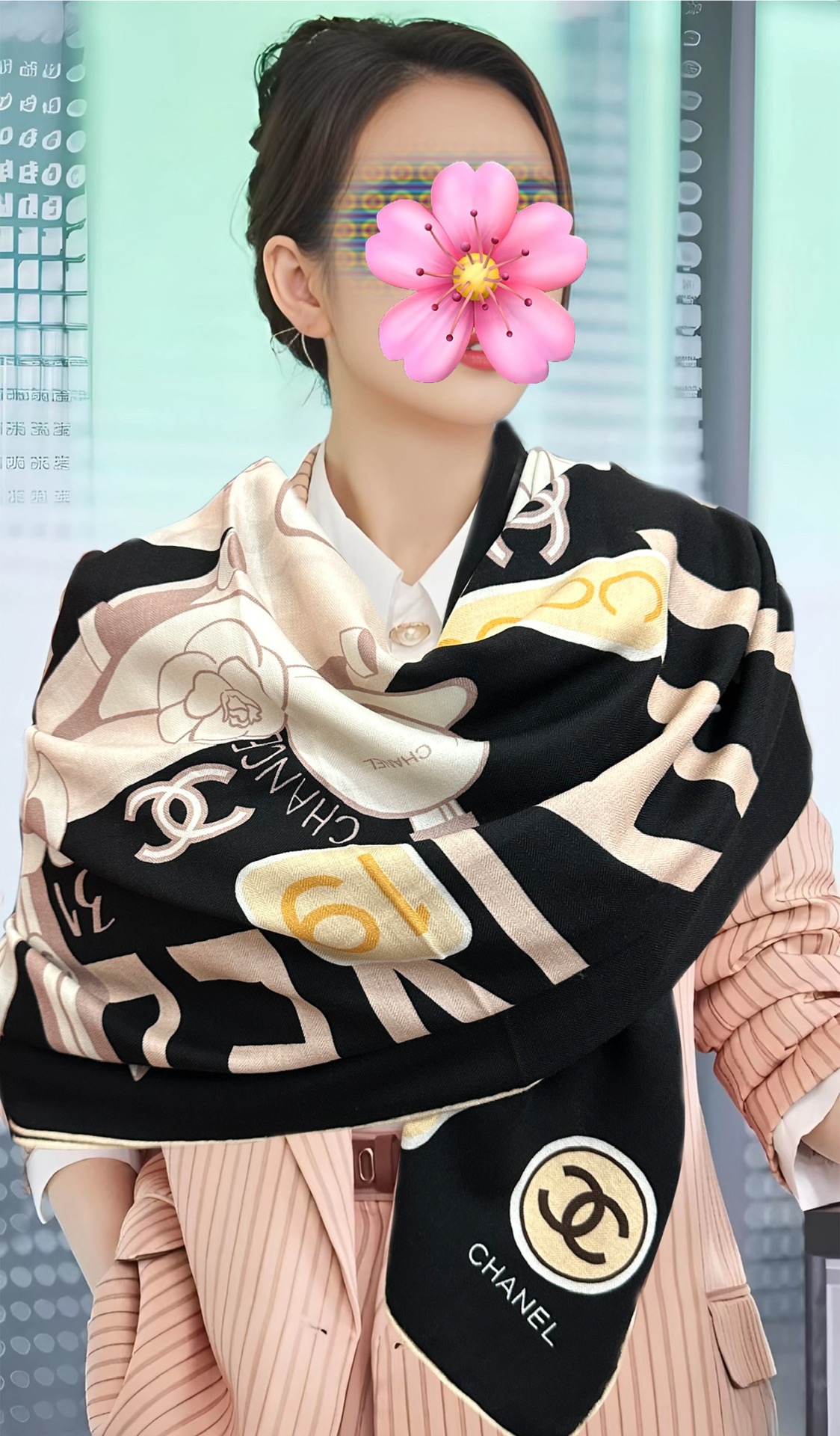 2025秋冬人気muffler シャネル マフラー 防寒 大判 ストール