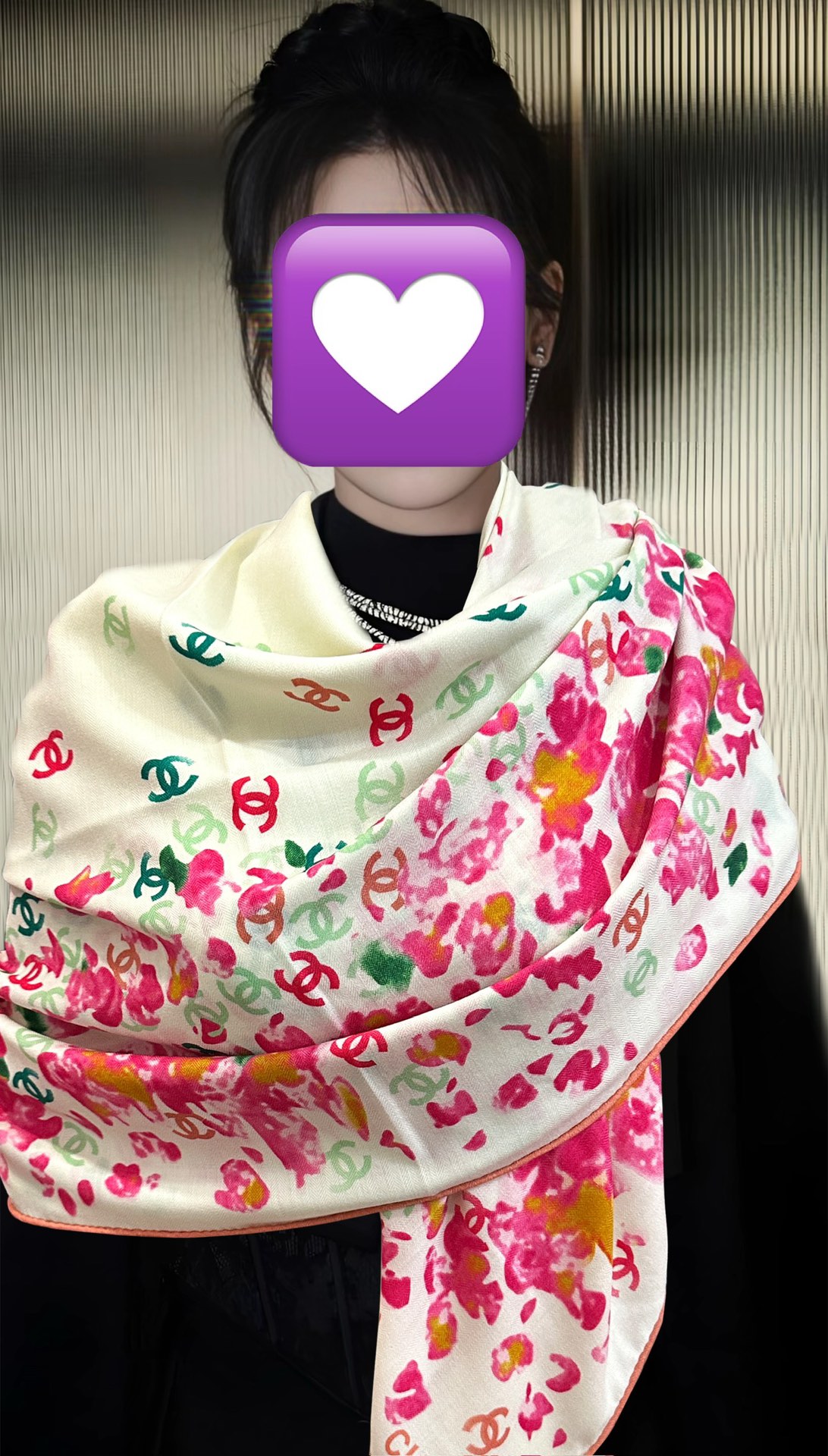 2025秋冬人気muffler シャネル マフラー 防寒 大判 ストール