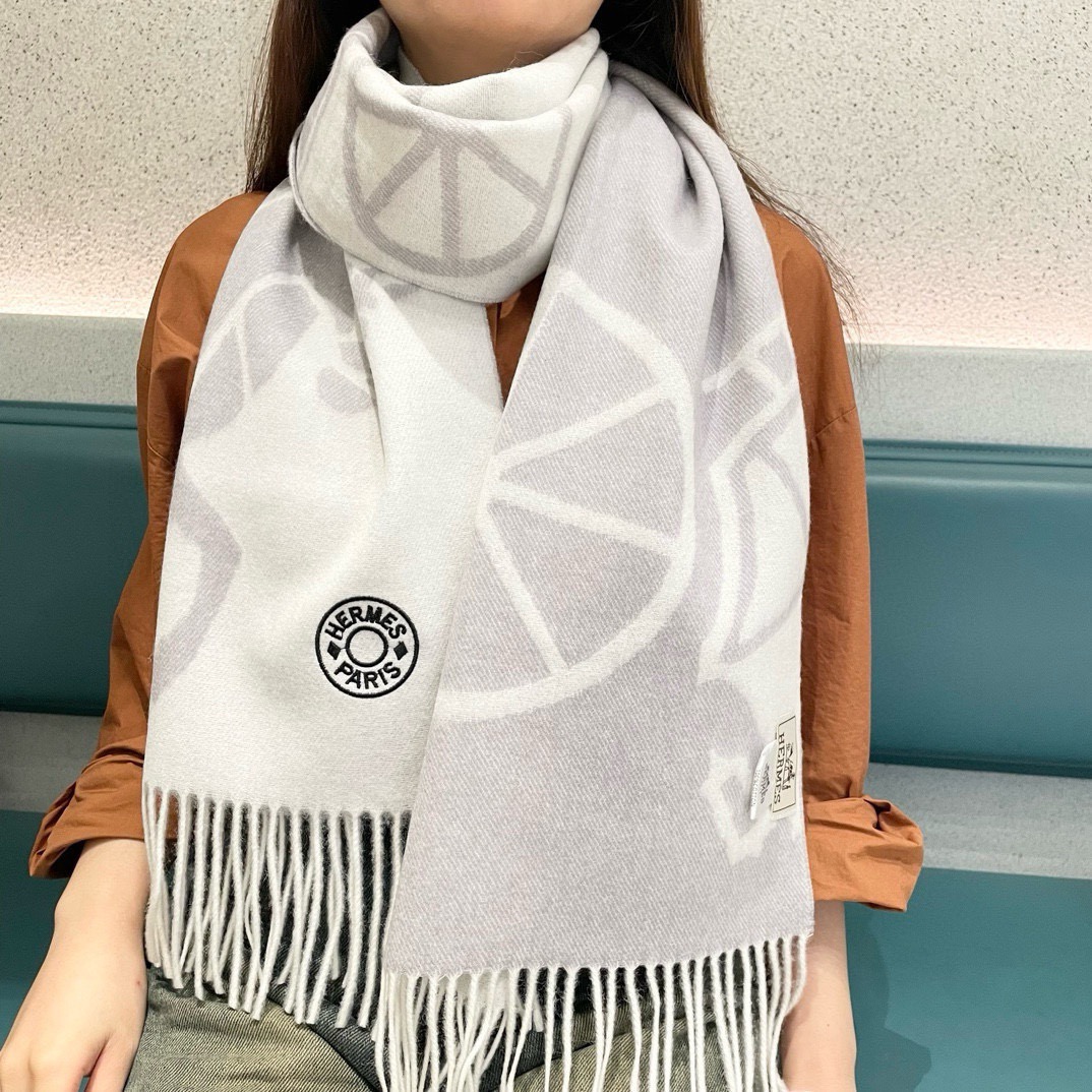 2025秋冬muffler エルメス マフラー 防寒 大判 ストール