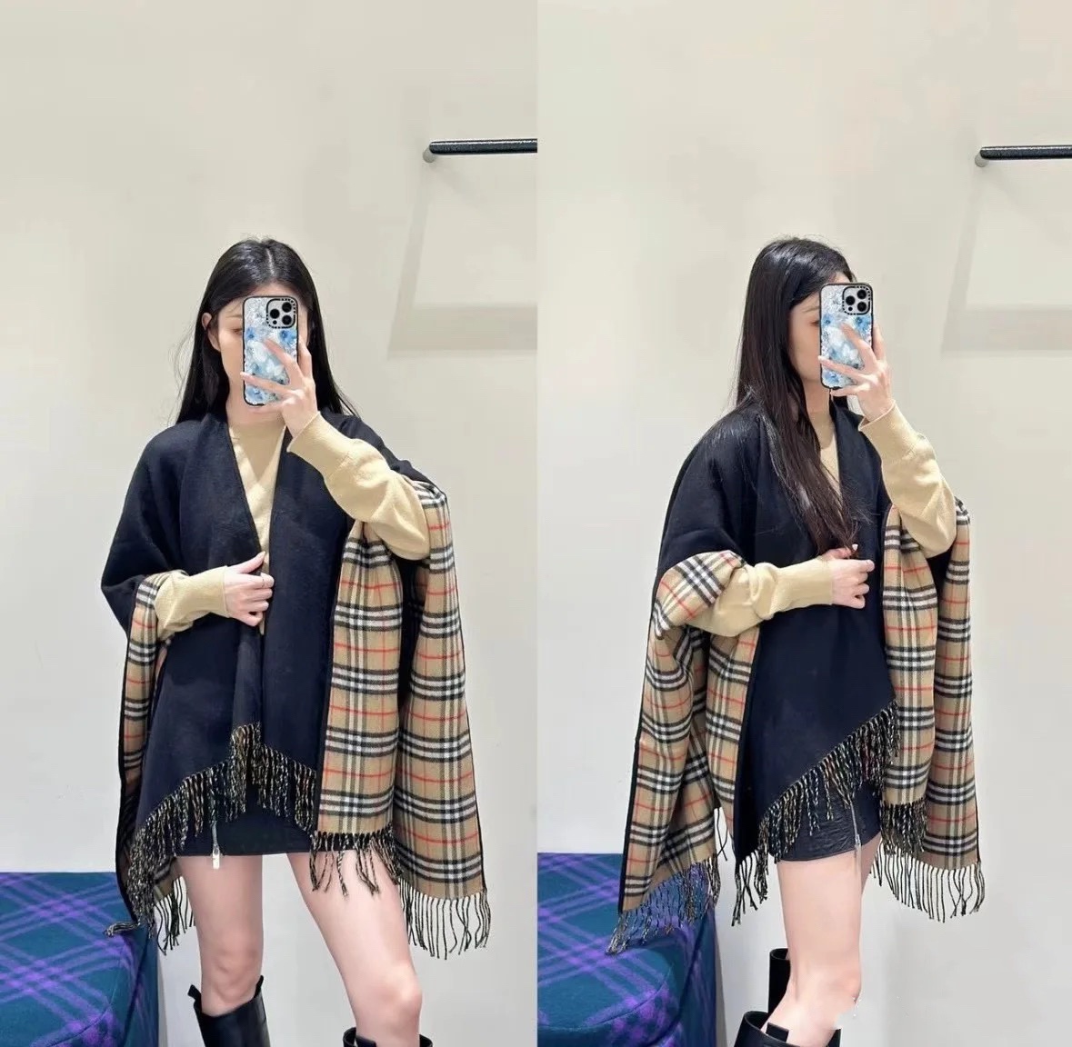 2025秋冬muffler バーバリー マフラー 防寒 コート ストール