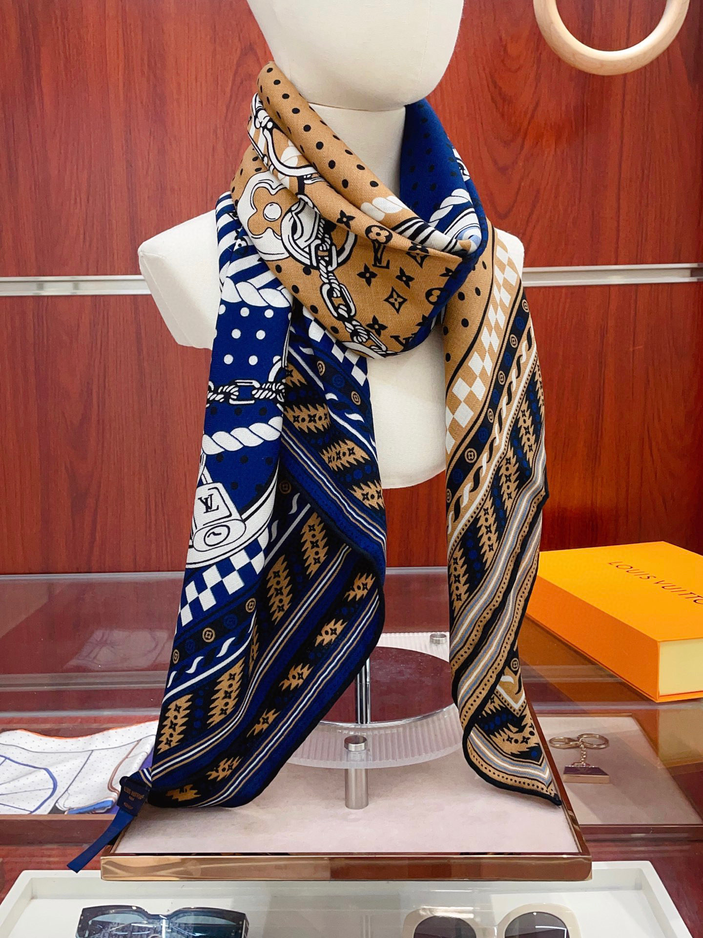 2025秋冬muffler ルイヴィトン マフラー 防寒 大判 ストール