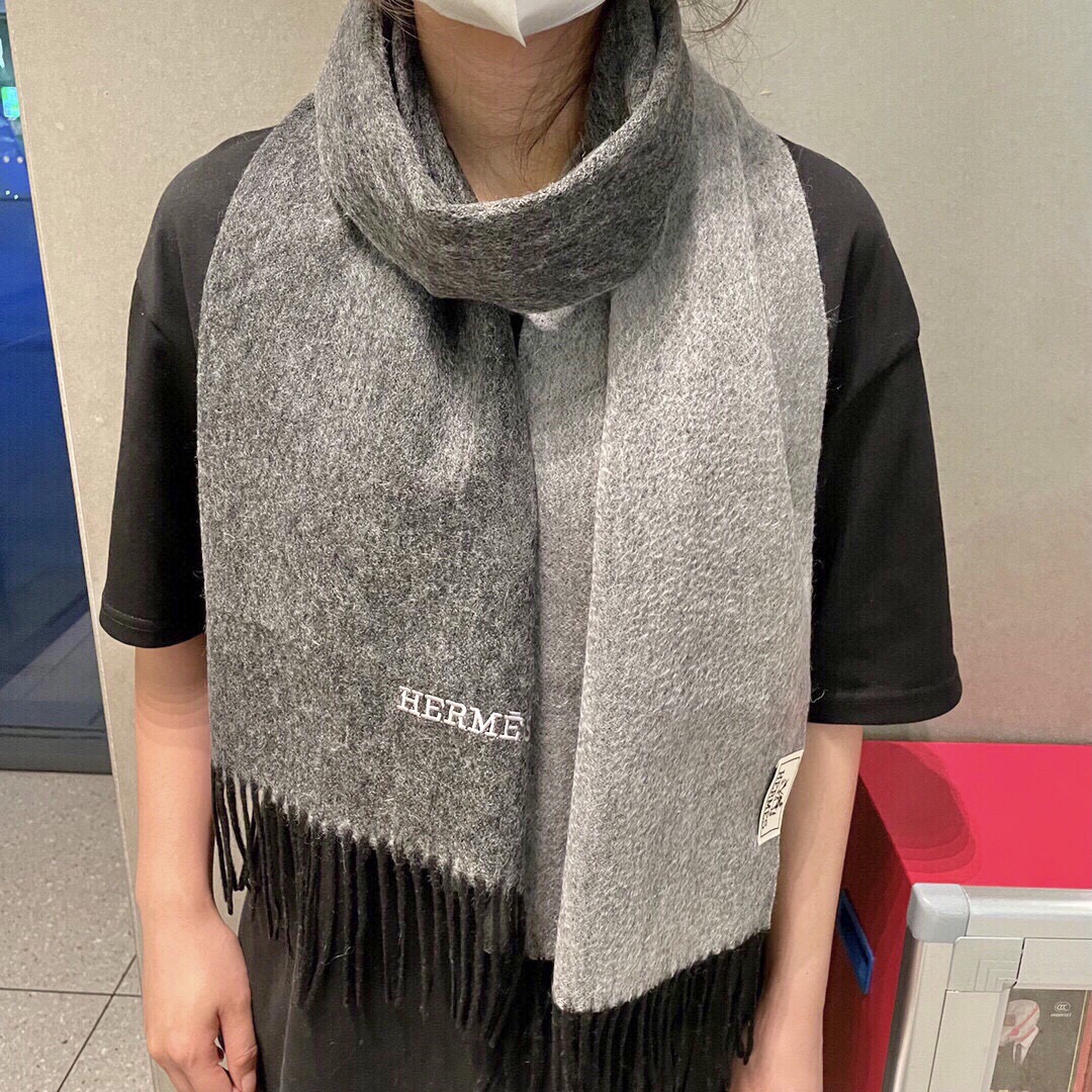 2025秋冬muffler エルメス マフラー 防寒 大判 ストール