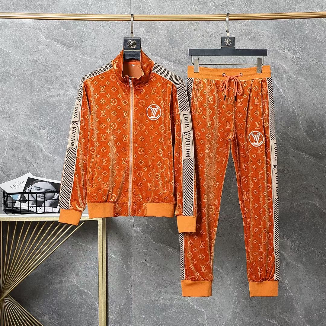 秋冬服 人気商品入荷 ルイヴィトン 上下服 セットアップ メンズ