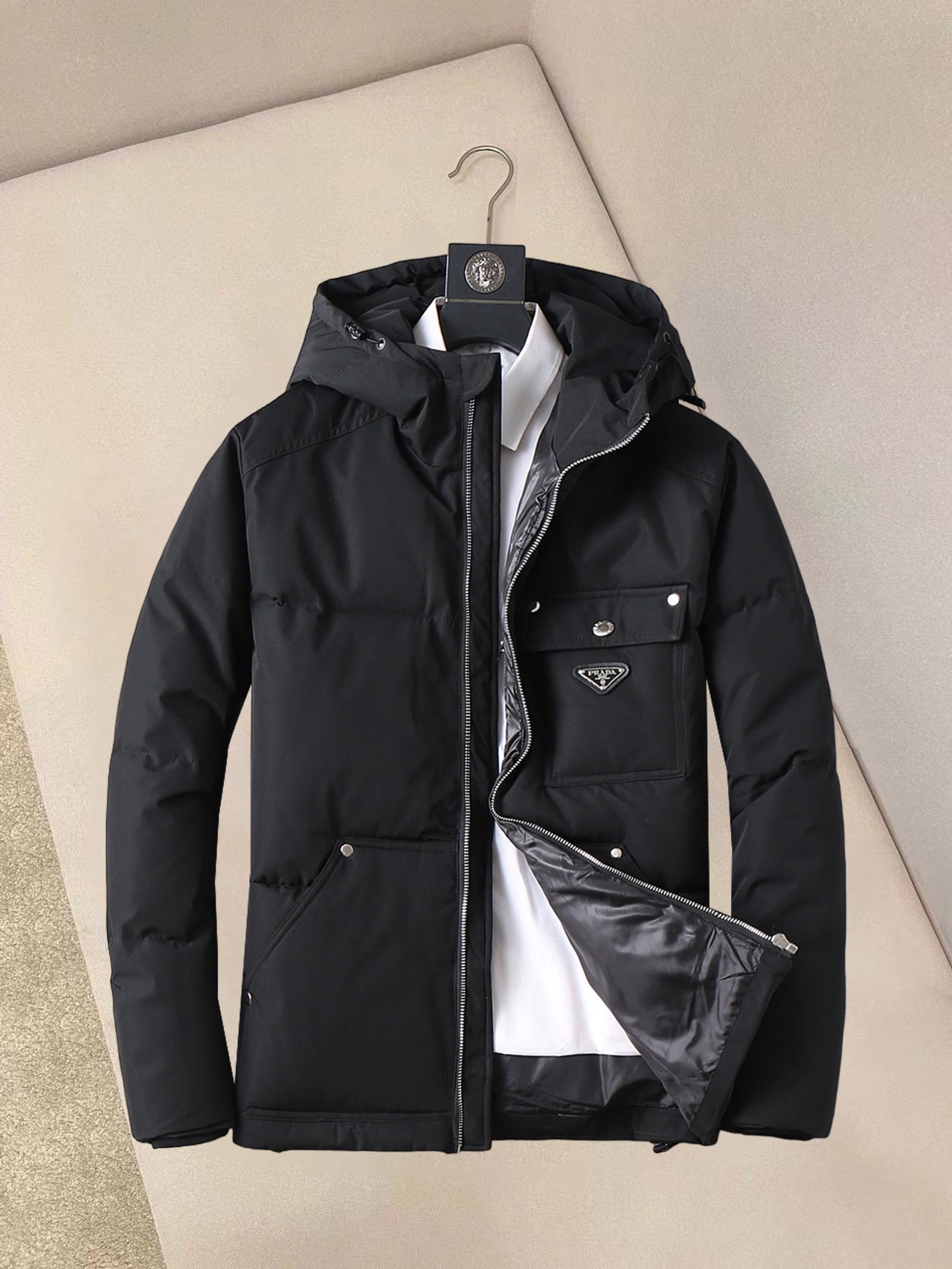 25ss秋冬暖か服 プラダ ダウンジャケット アウター メンズ