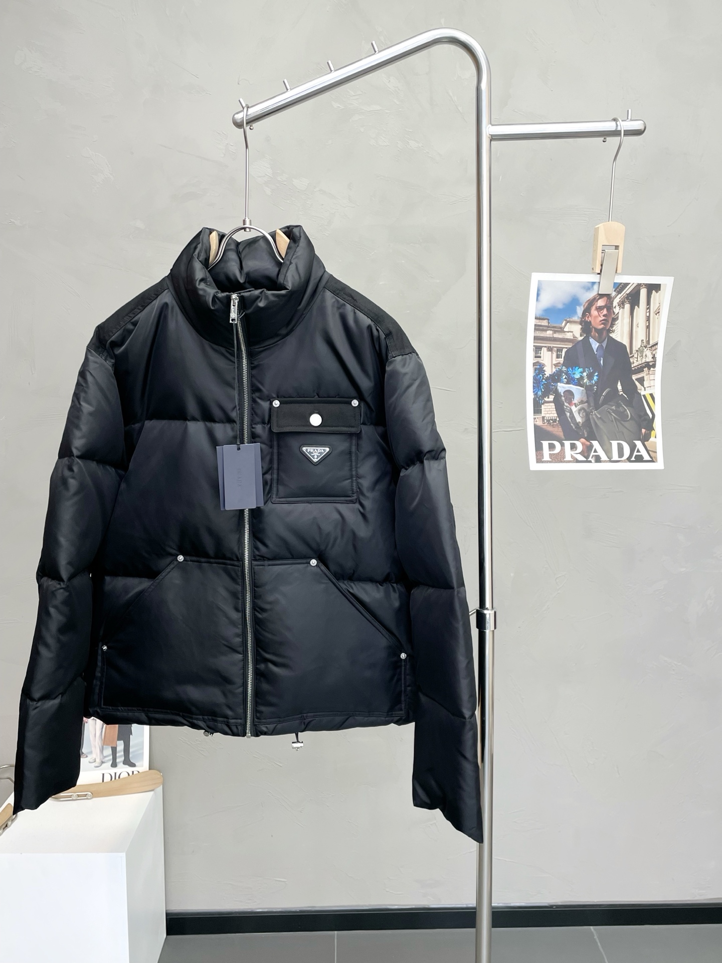 秋冬暖か服 プラダ 綿入りジャケットアウター メンズ
