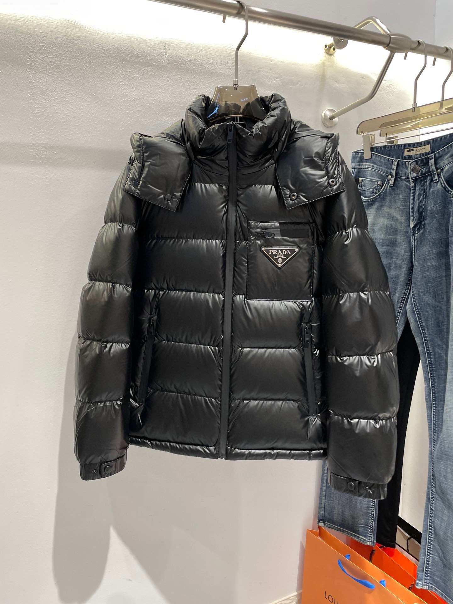 秋冬暖か服 プラダ 綿入りジャケット アウター 男女兼着