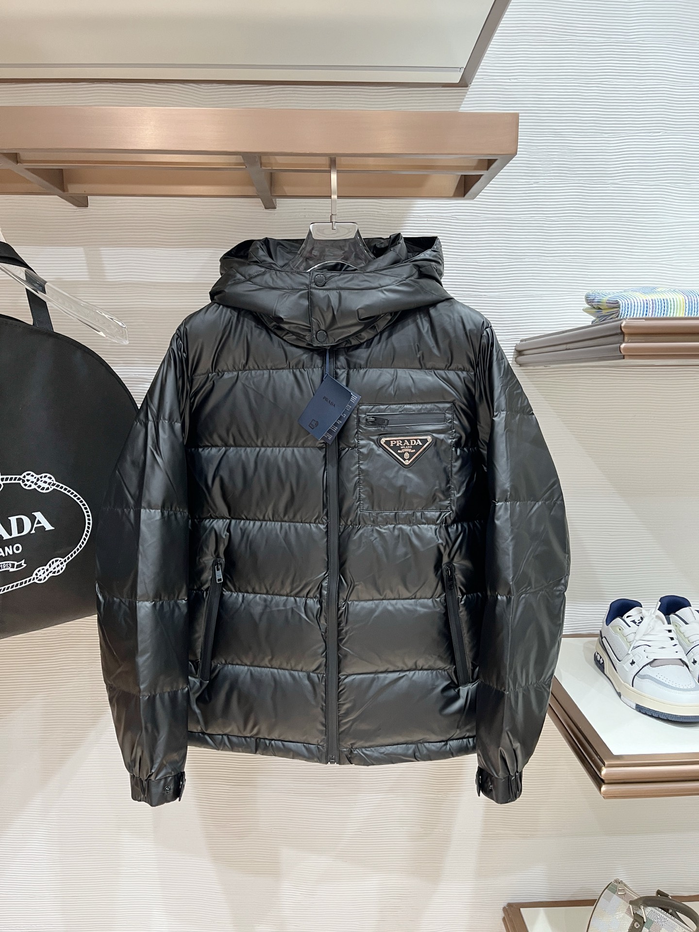 秋冬暖か服 プラダ 綿入りジャケットアウター 男女兼着