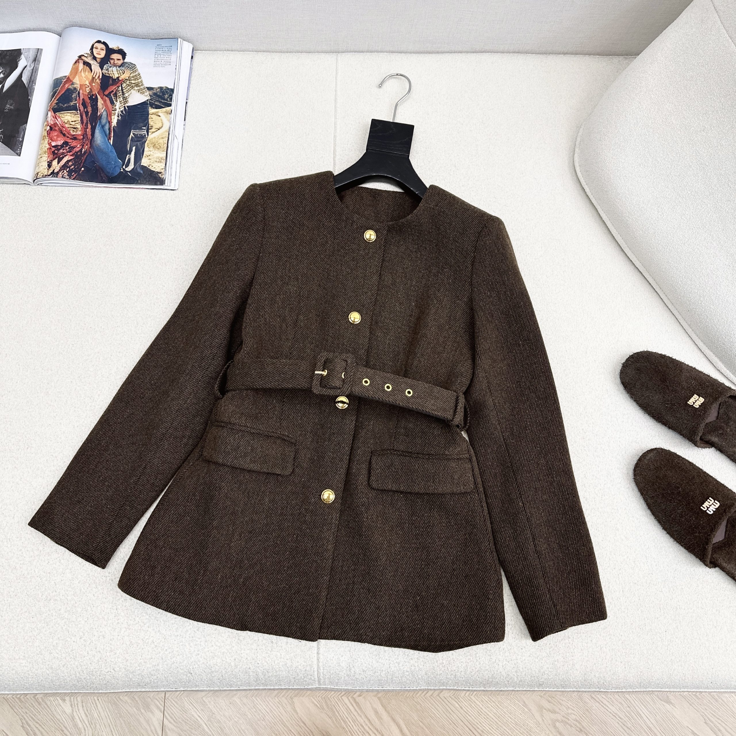 秋冬新品 女性ミュウミュウ ジャケット トレンチコート