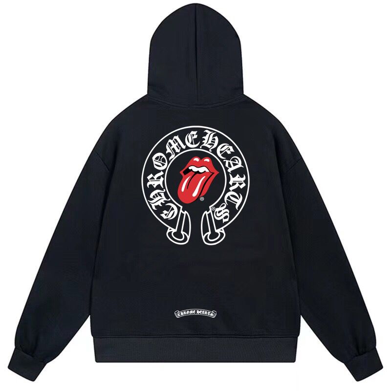 【ブランドコラボ】?Chrome Hearts x Rolling Stone?至高?入手困難な貴重な逸着★フーディ パーカー