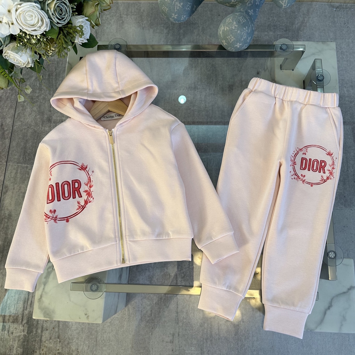 秋冬暖か服クリスチャンディオール 子供服 KID 上下服 セットアップ