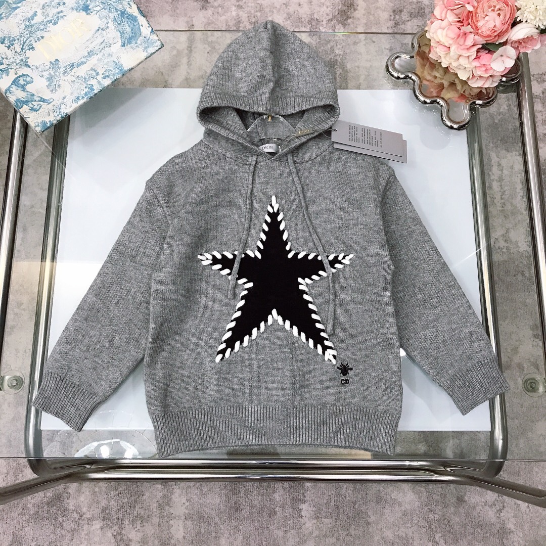 秋冬暖か服クリスチャンディオール 子供服 KID バーパーカー/スウェット