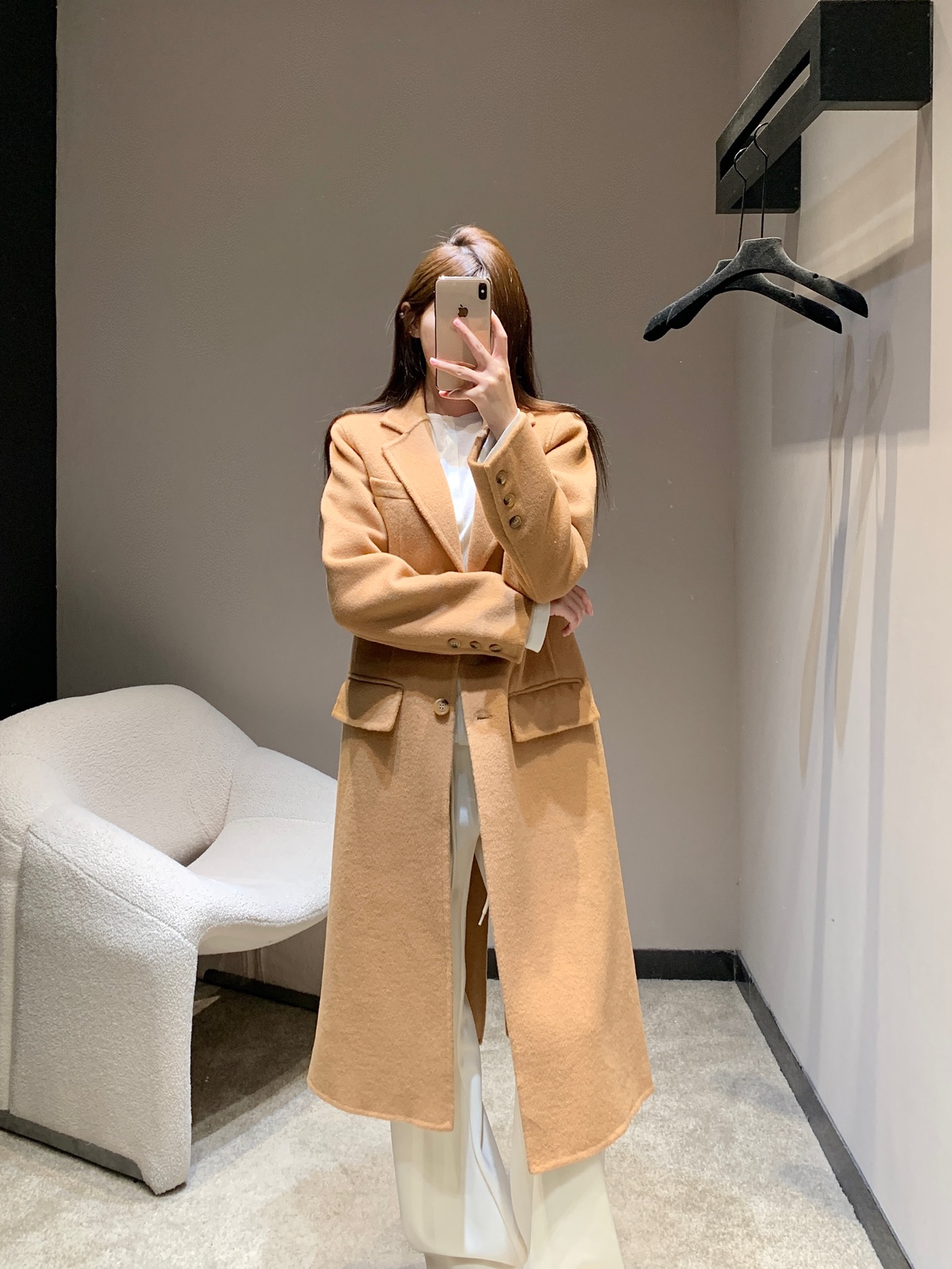 秋冬新品 女性ミュウミュウ ロングジャケット