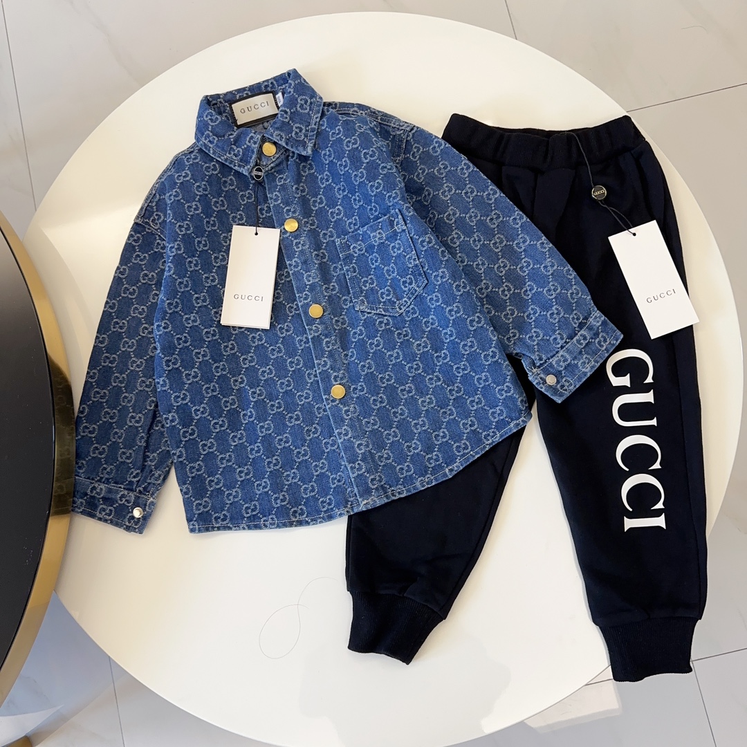 秋冬暖か服グッチ 子供服 KID 上下服 セットアップ