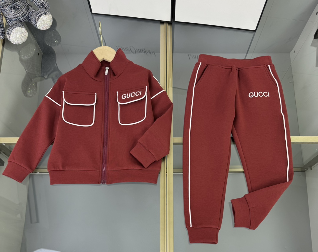秋冬暖か服グッチ 子供服 KID 上下服 セットアップ