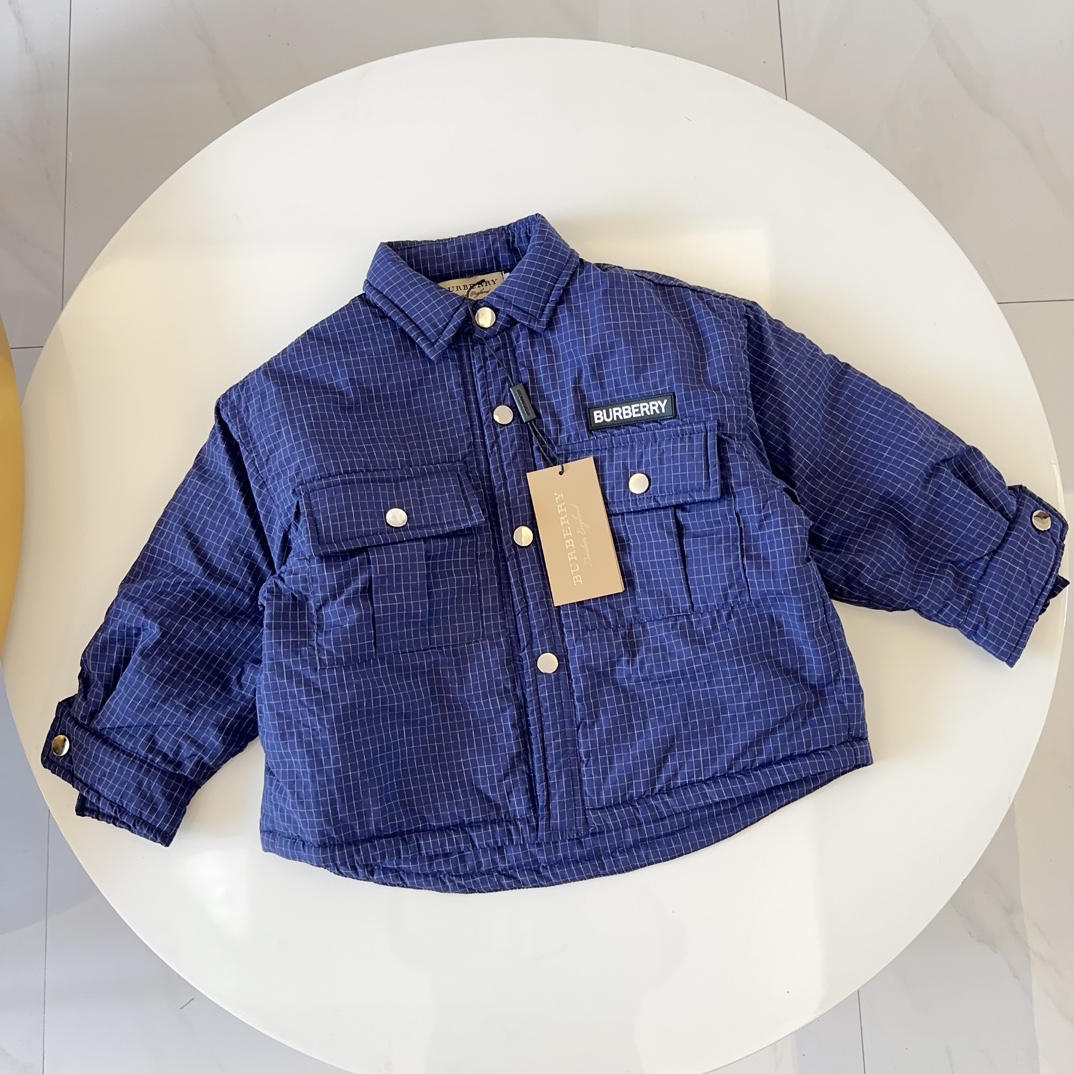 秋冬暖か服バーバリー 子供服 KID アウター/トレンチコート