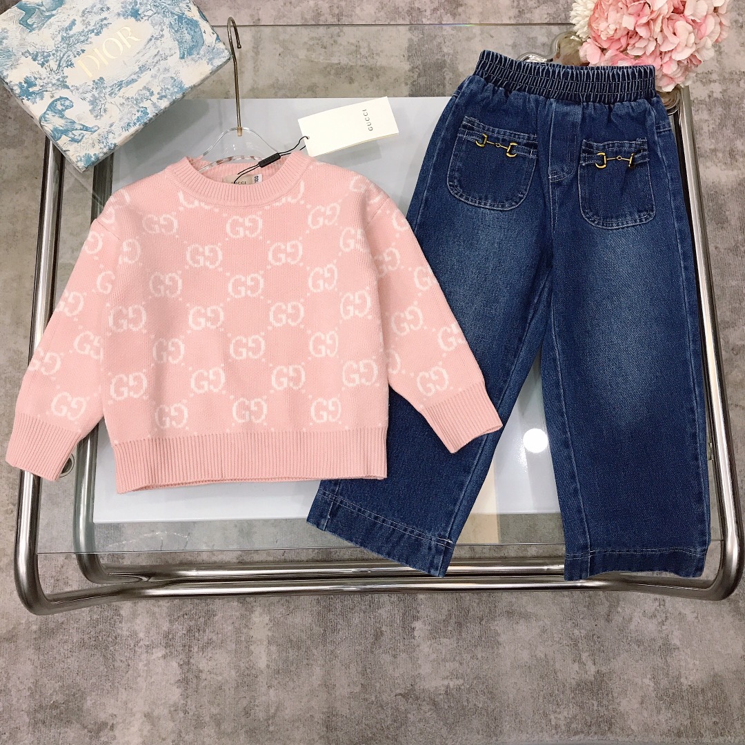秋冬暖か服グッチ 子供服 KID 上下服 セットアップ
