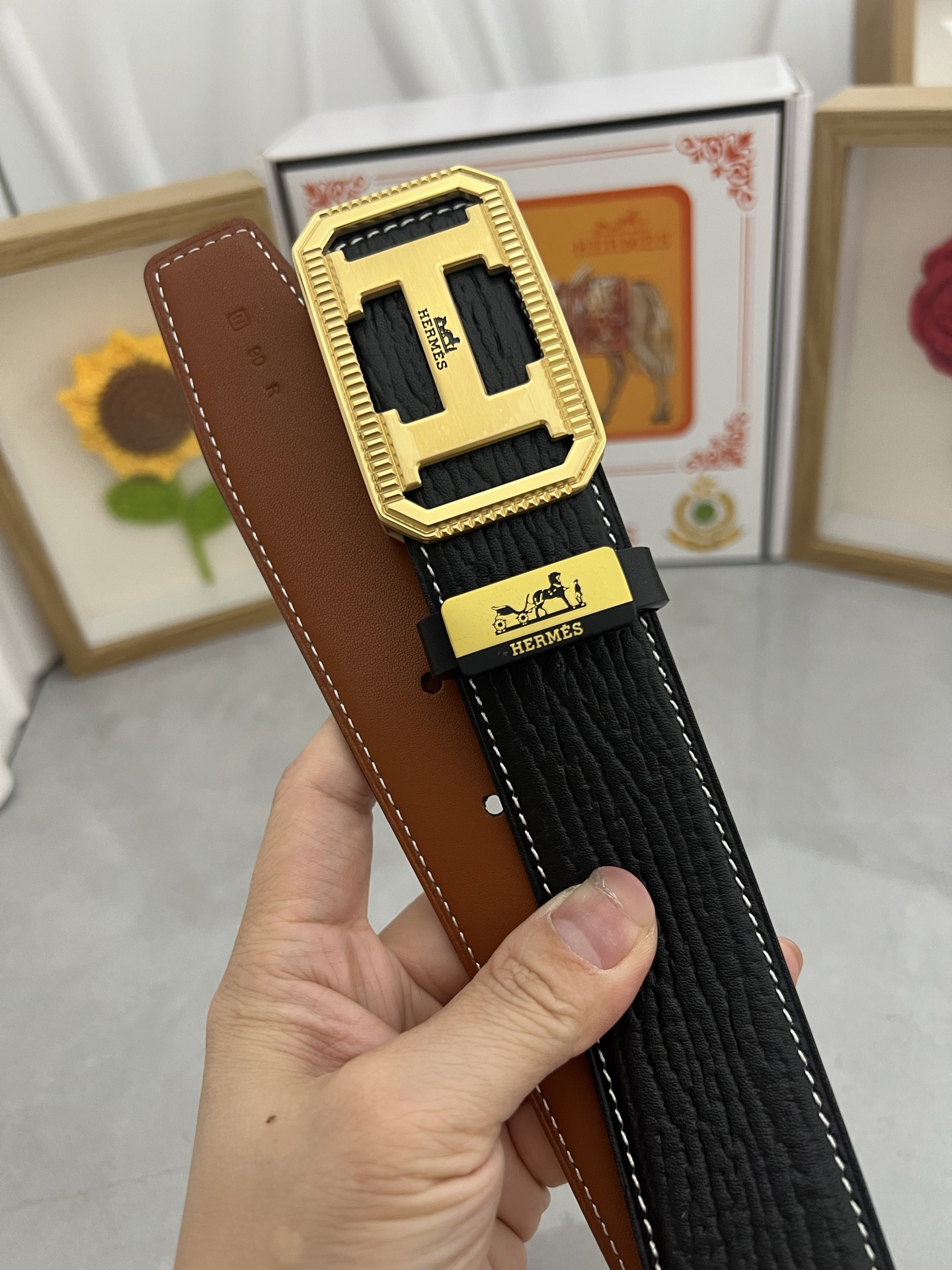 エルメス 2025新品値下受付 ベルト サンチュール 2508J155+