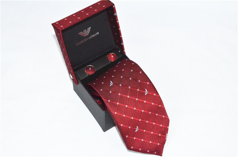 アルマーニ 紳士用 Tie ネクタイ カフス 2点セット