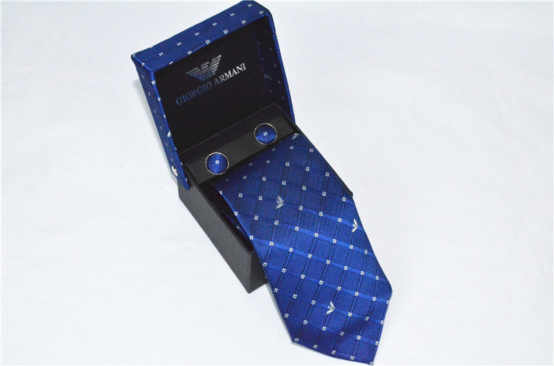 アルマーニ 紳士用 Tie ネクタイ カフス 2点セット