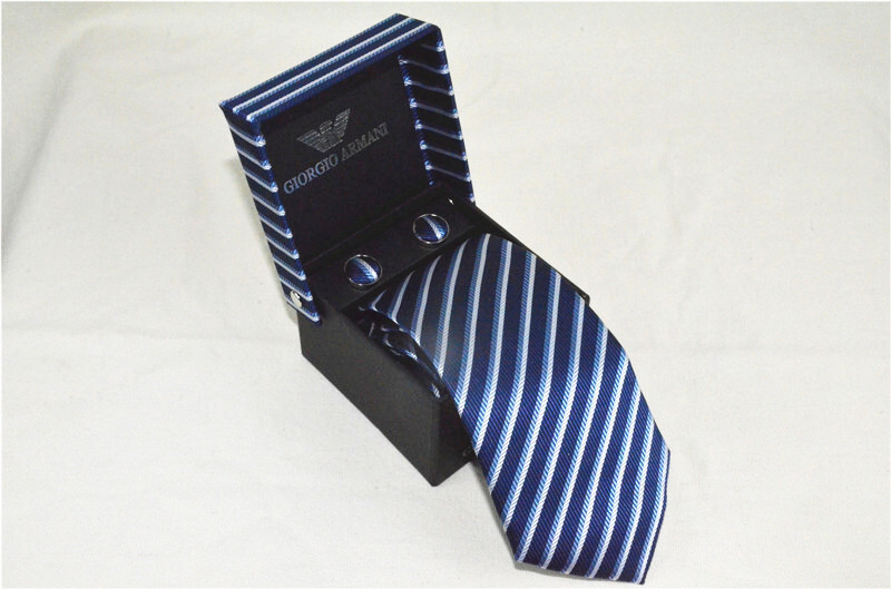 アルマーニ 紳士用 Tie ネクタイ カフス 2点セット