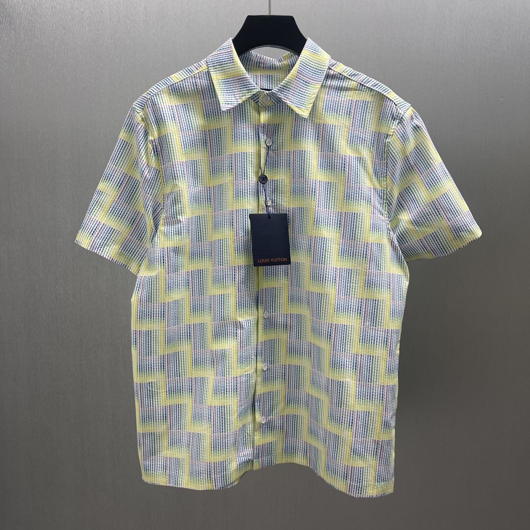 25秋冬新品 ルイヴィトン メンズ 半袖ワイシャツ トップス