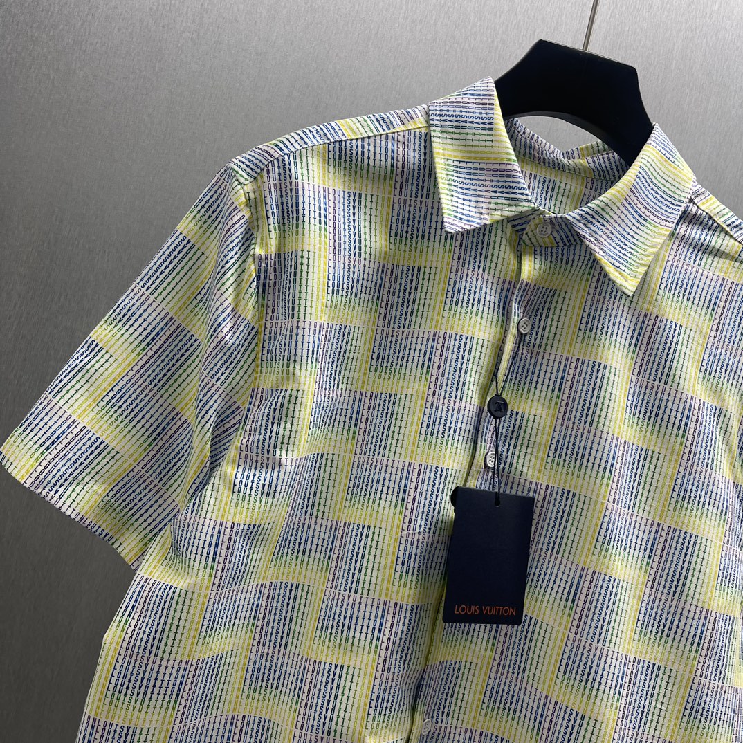 25秋冬新品 ルイヴィトン メンズ 半袖ワイシャツ トップス