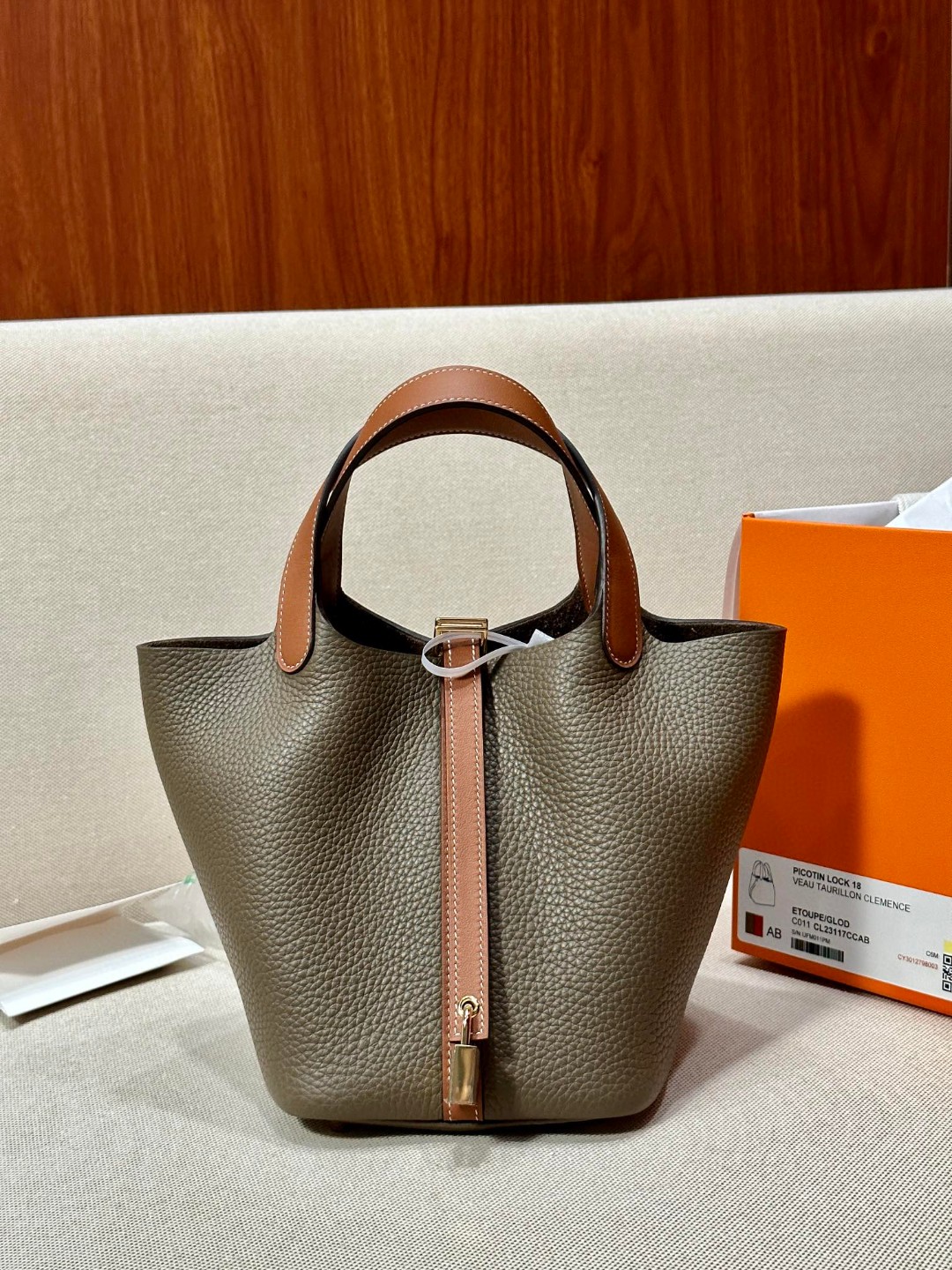 エルメス 18/22 cm(MM/PM) Picotin lock ピコタンロック バイカラートバッグ