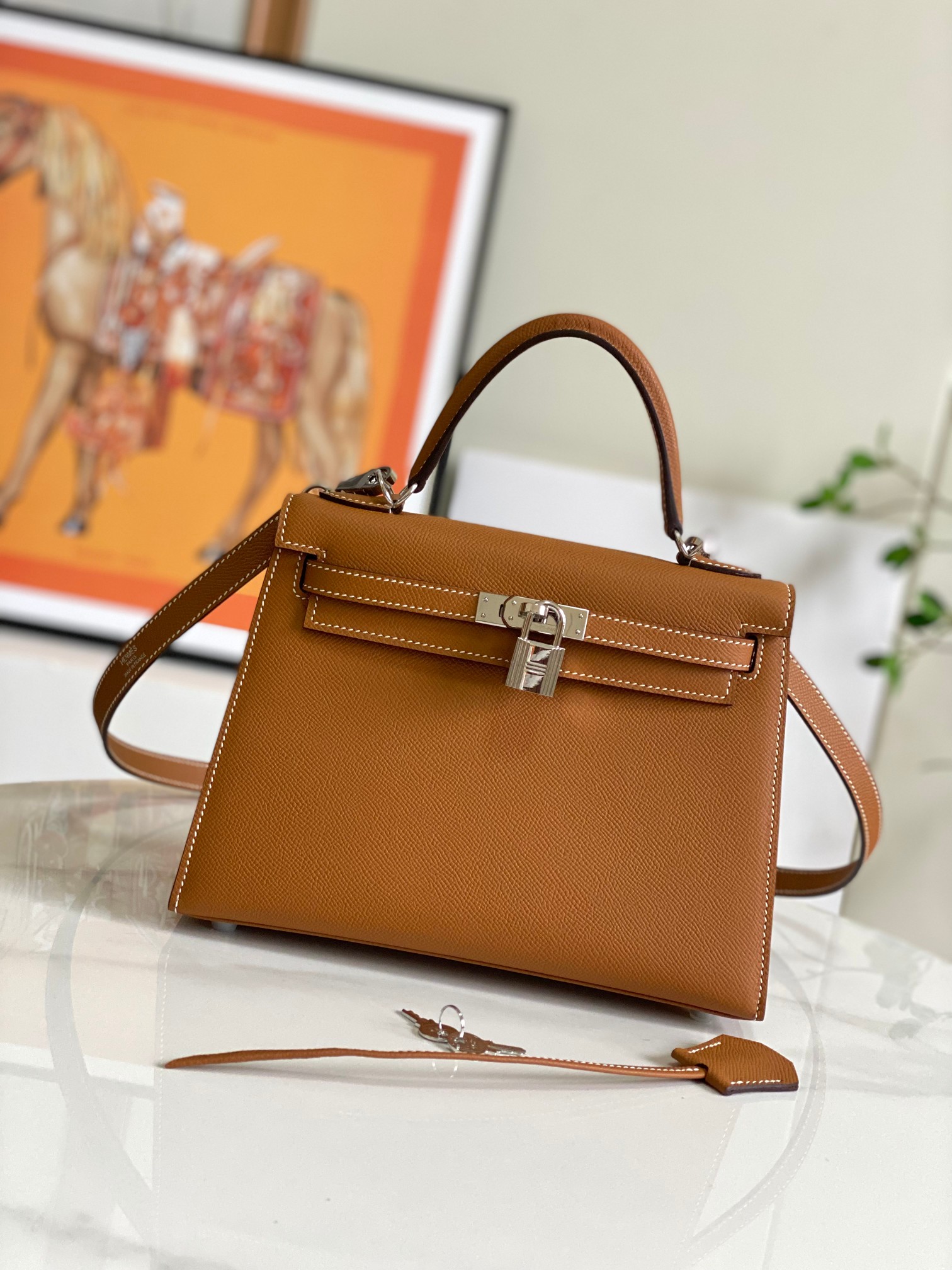エルメス ケリー Kelly 25/28cm 手作り EPSOM 2Way ショルダー ハンド2508