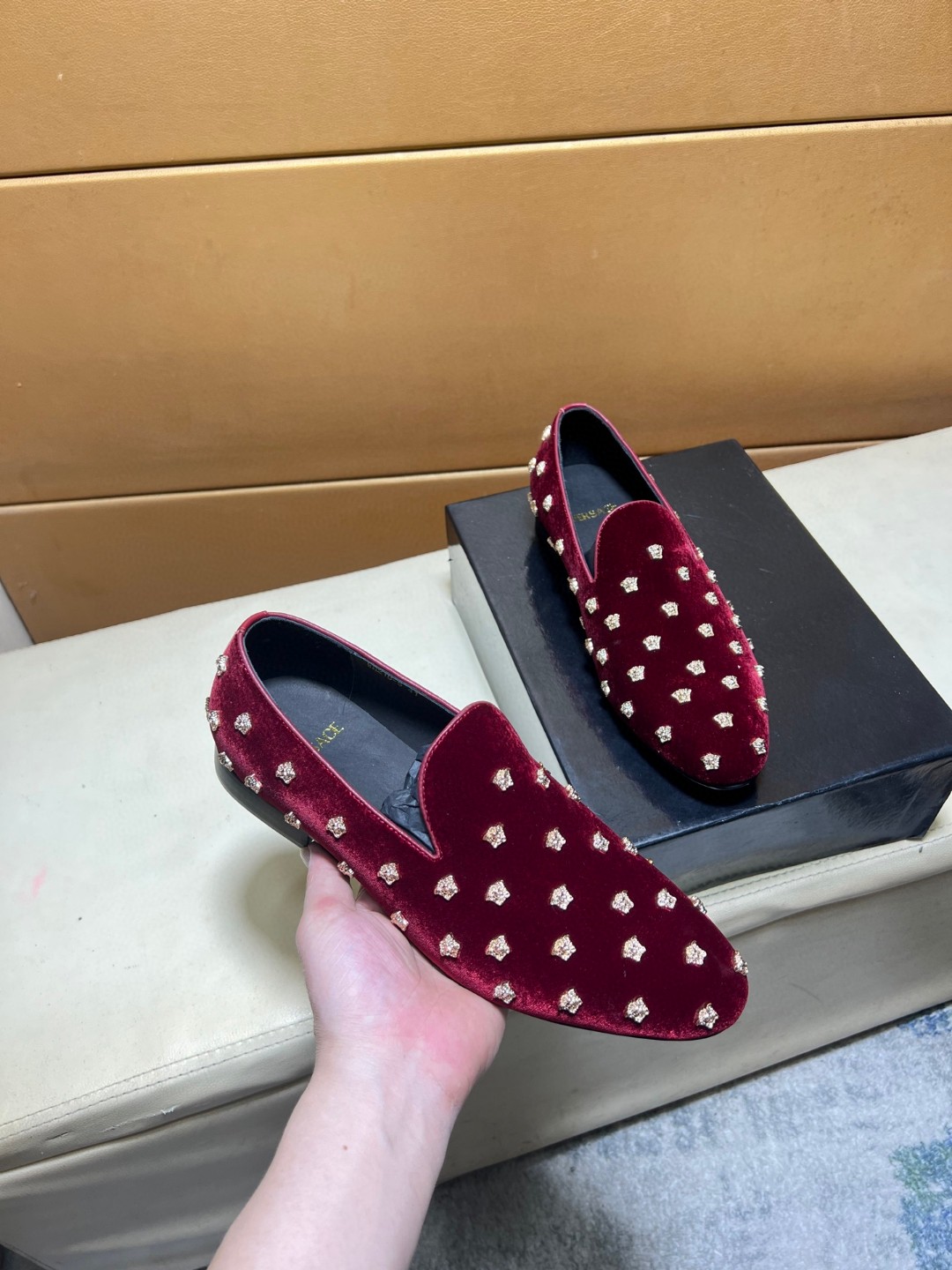 今季新品 靴 ヴェルサーチ ローファー/フラットシューズ メンズ