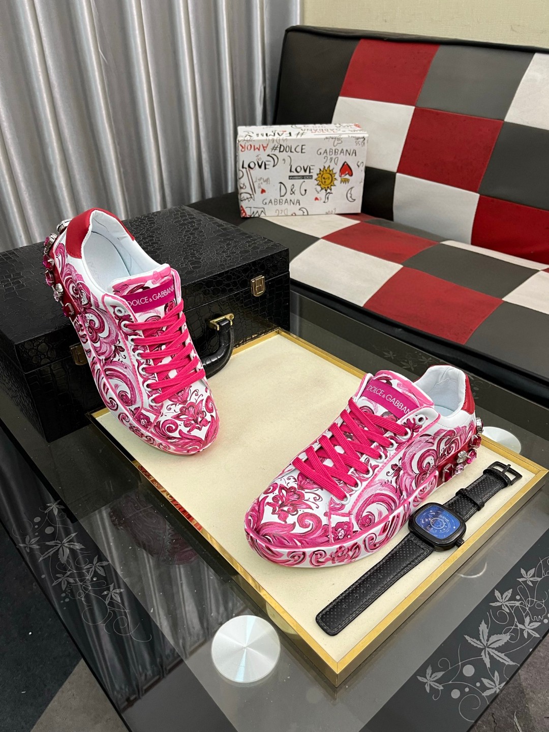 希少品 靴 ドルチェ&ガッバーナ スニーカー/レースアップ 男女兼着