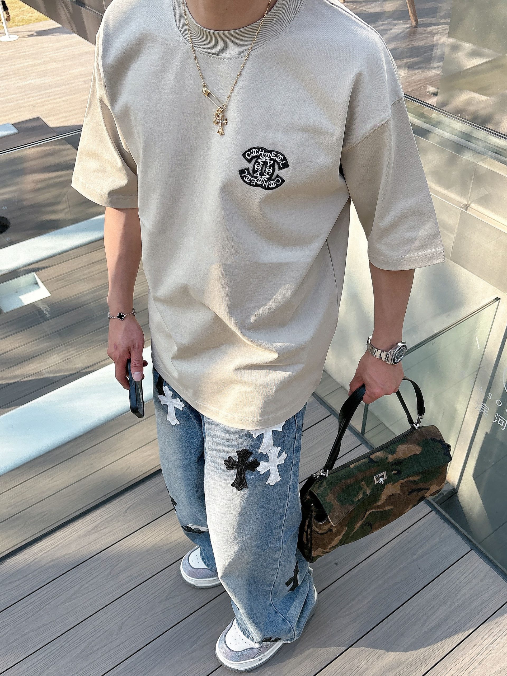 新品セリーヌ 半袖 Tシャツ トップス メンズ
