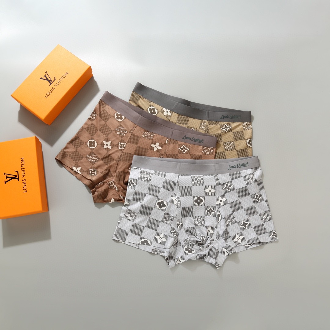 男性必見のパンツ ルイヴィトン 下着 パンツ 3枚 2506BKJ70-LU